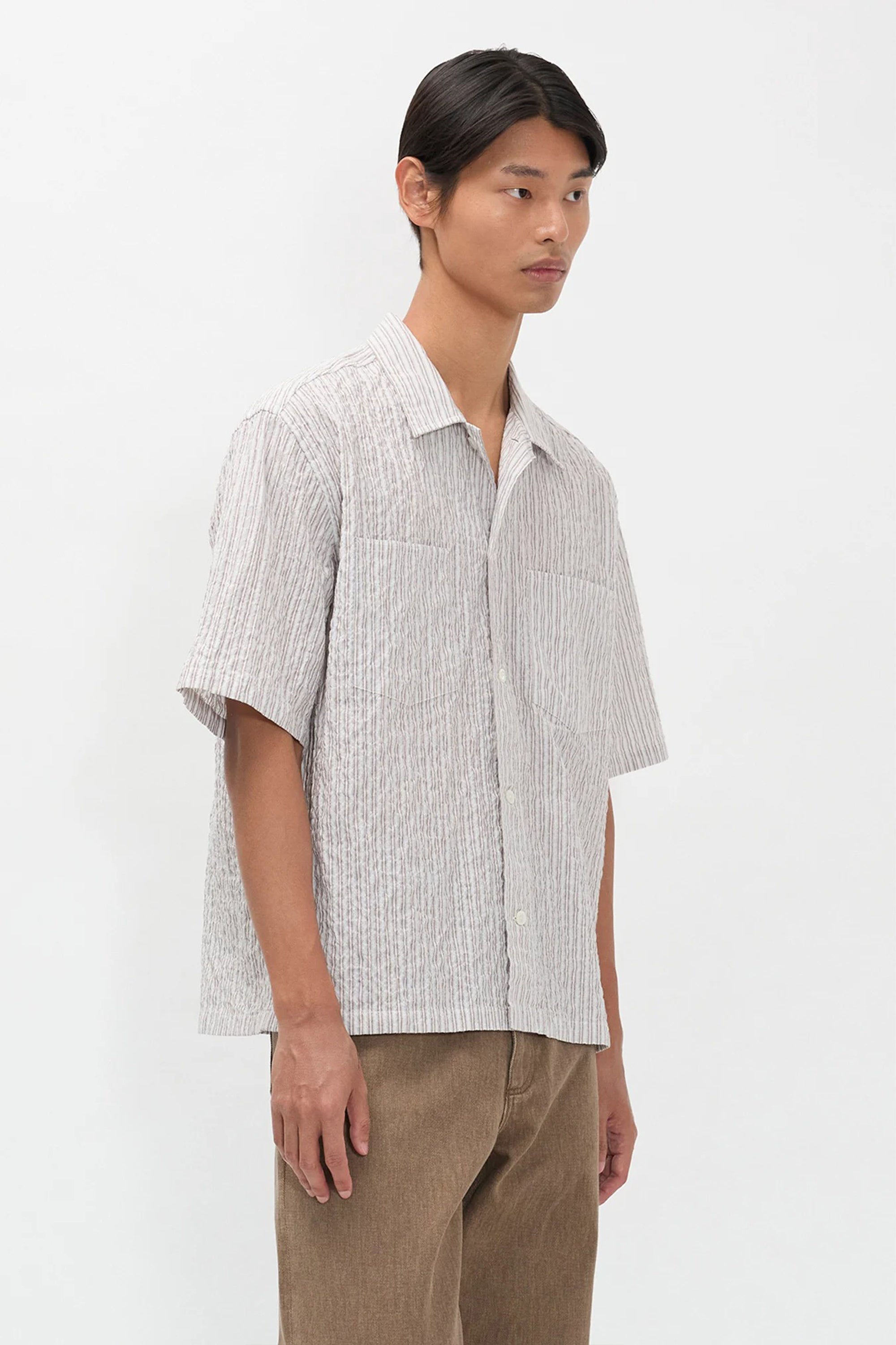 Mols Striped SS Camp Shirt Multi Color Stripe_2