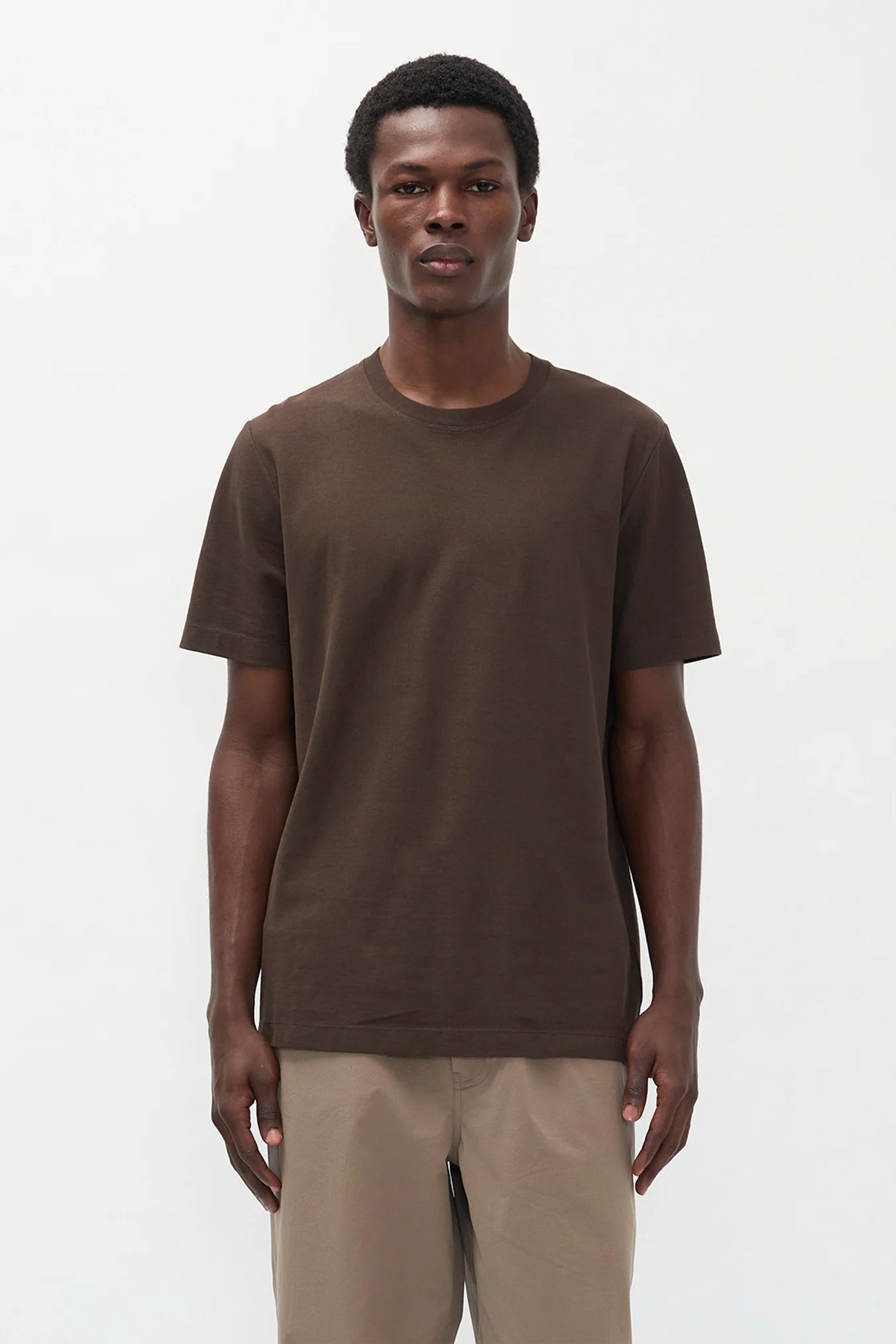 Nordborg Cotton Crepe T-Shirt Delicioso Brown