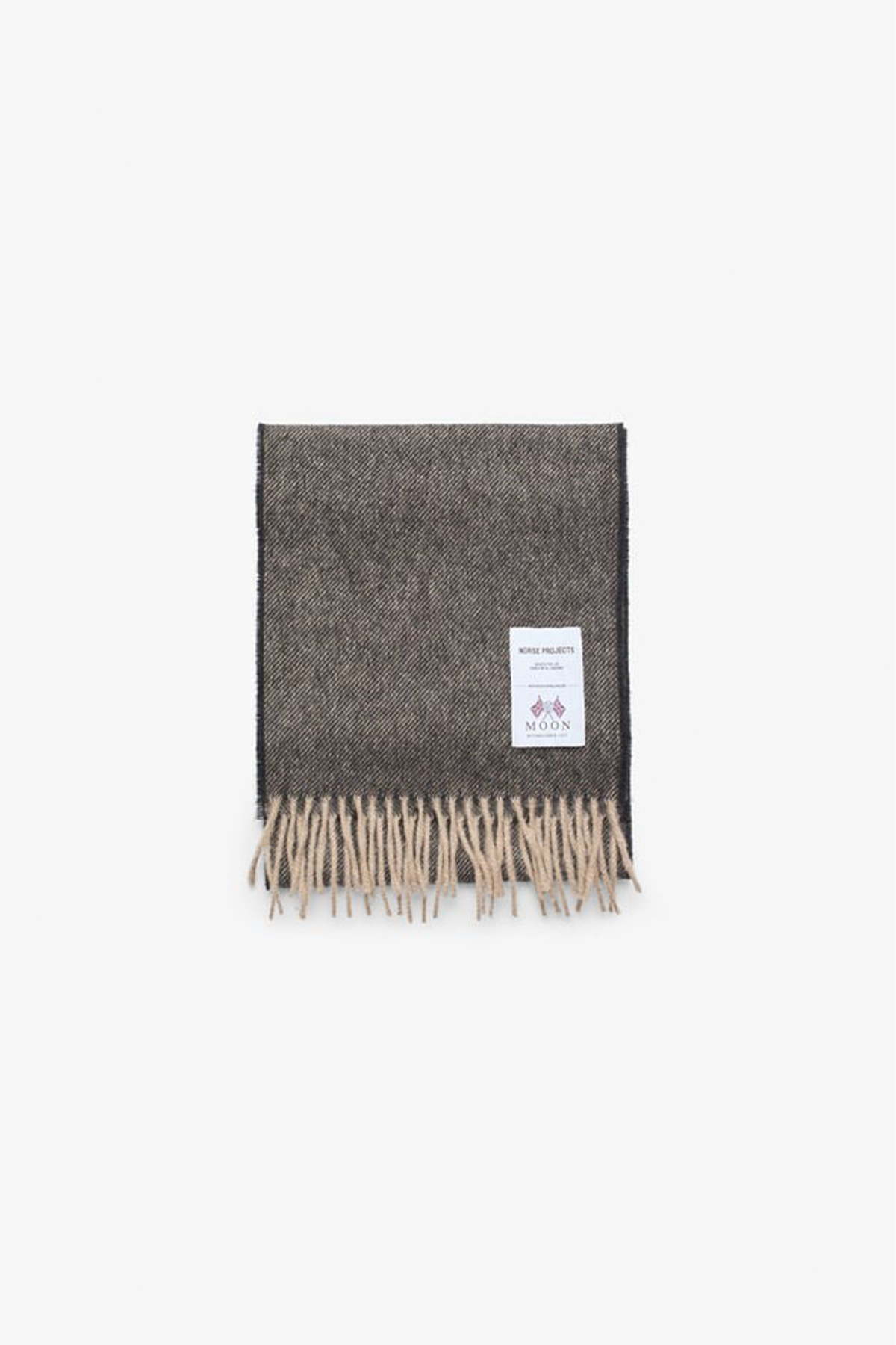 Norse Moon Merino Lambswool Scarf Seal Brown