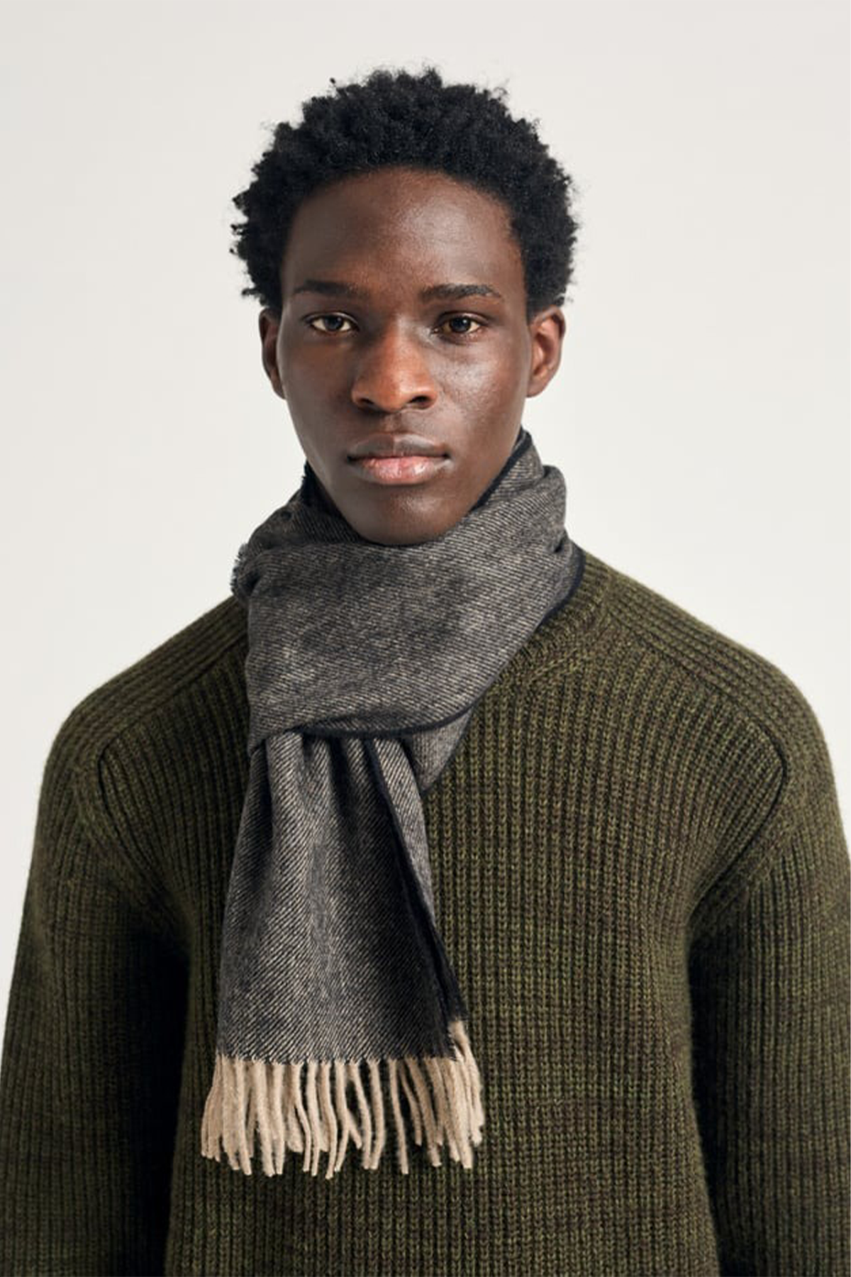 Norse Moon Merino Lambswool Scarf Seal Brown_2