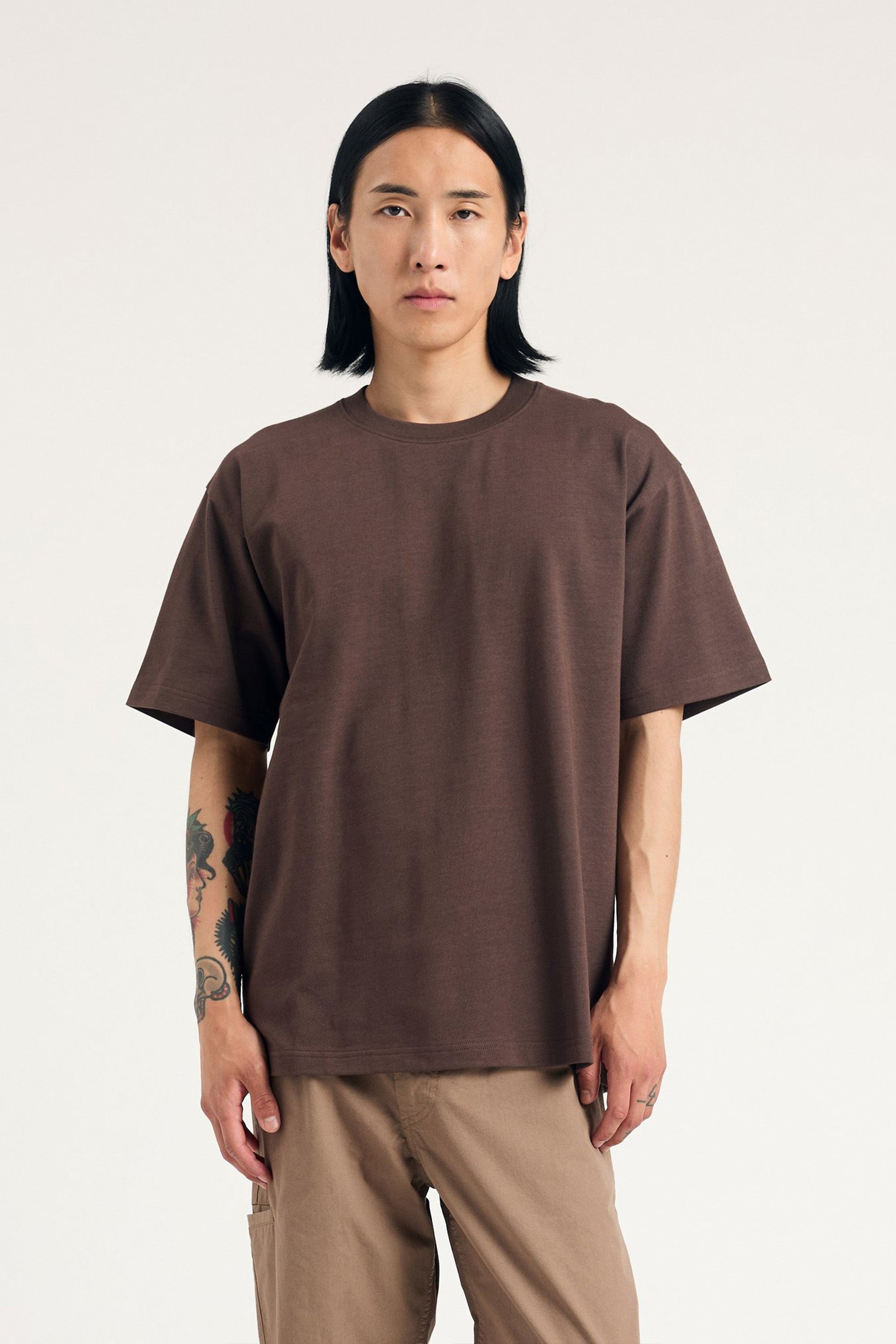 Norse Standard Heavy Loose T-Shirt Seal Brown