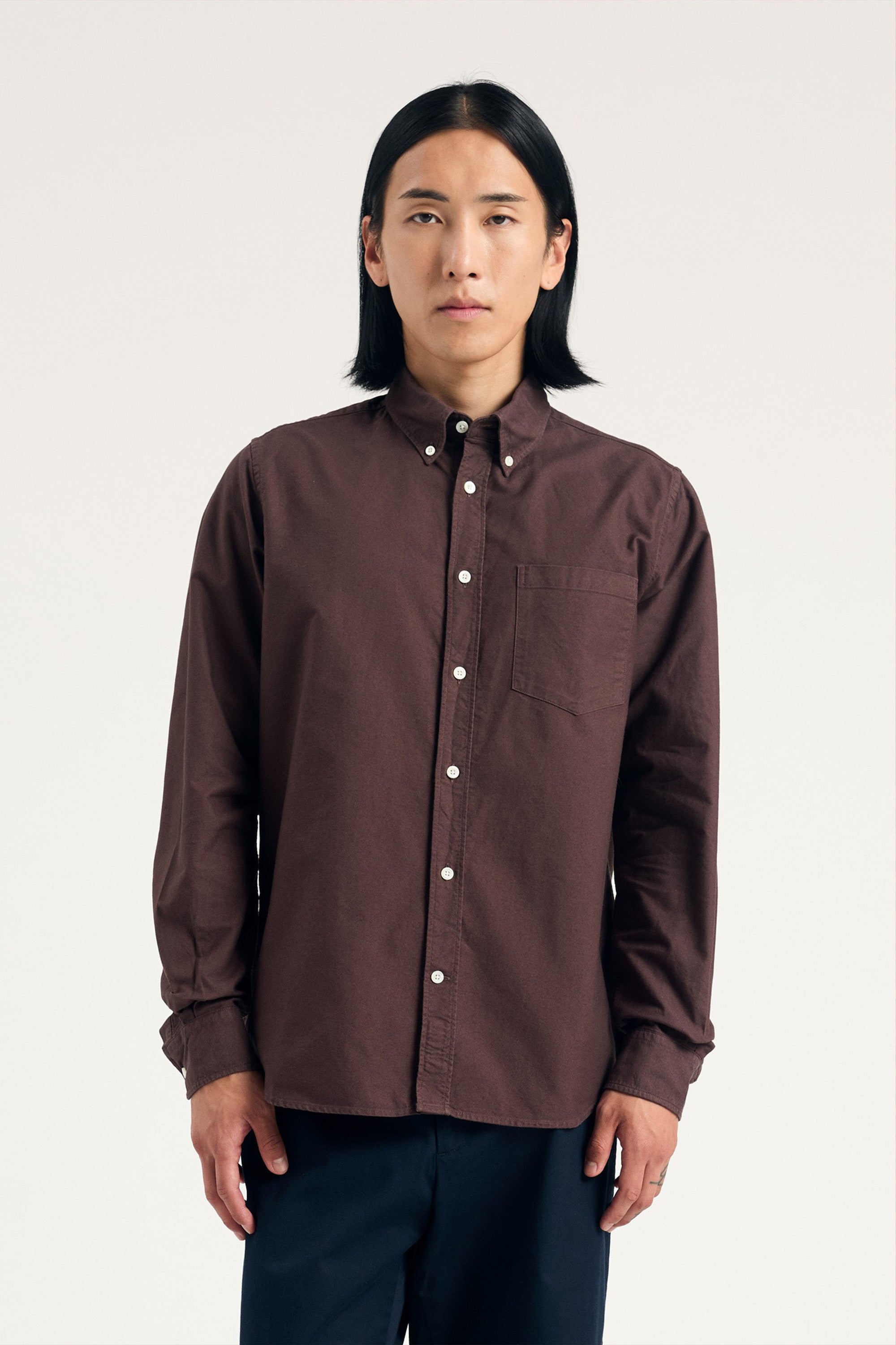 Norse Standard Oxford BD Shirt Seal Brown