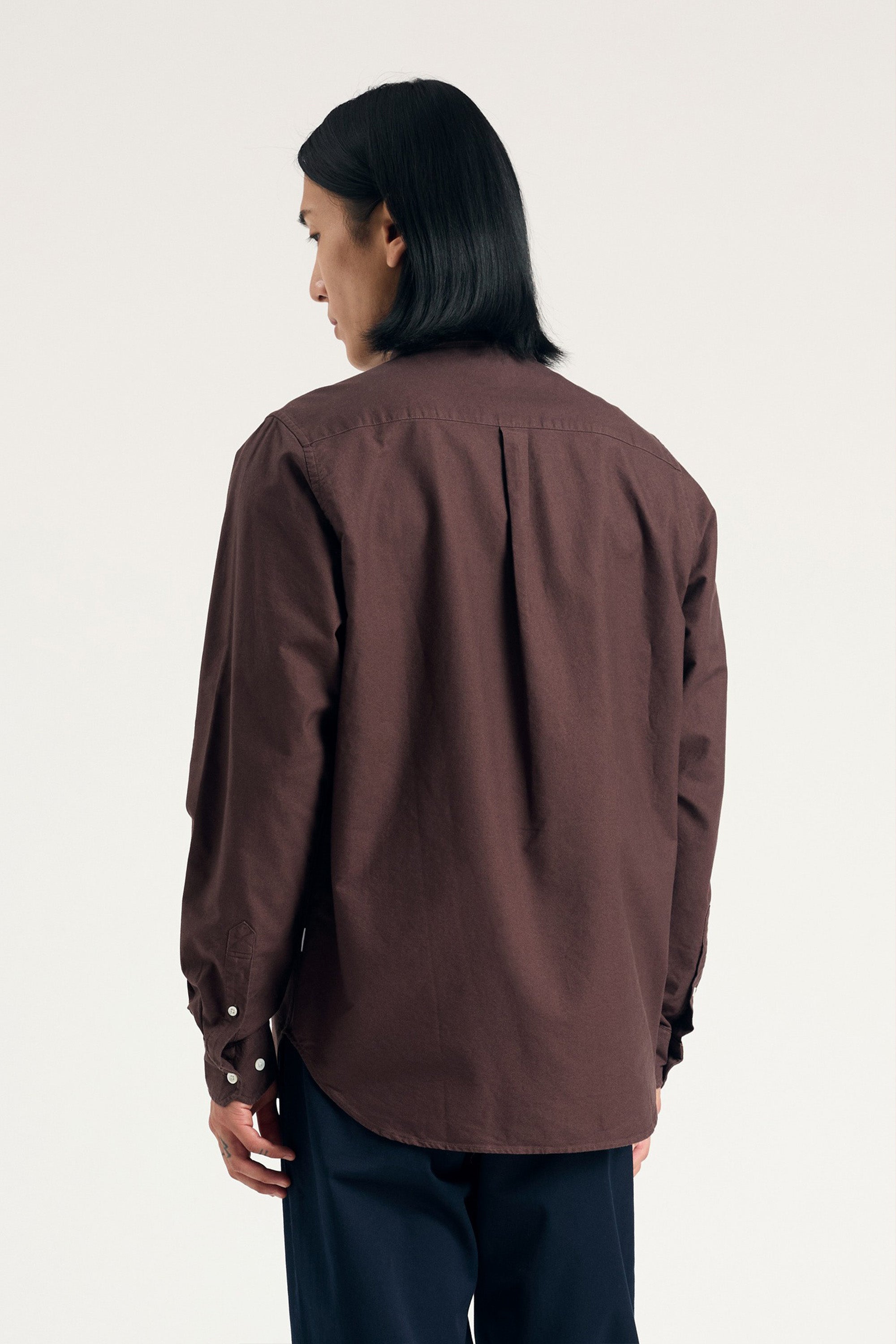 SPORTIVO [Norse standard oxford bd shirt seal brown]