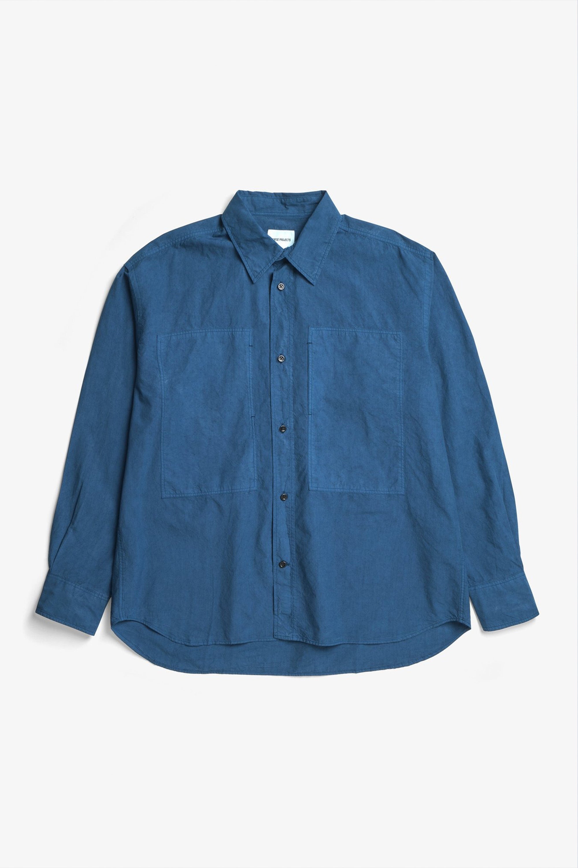 Ole Fatigue Cotton Tencel Shirt Estate Blue_4