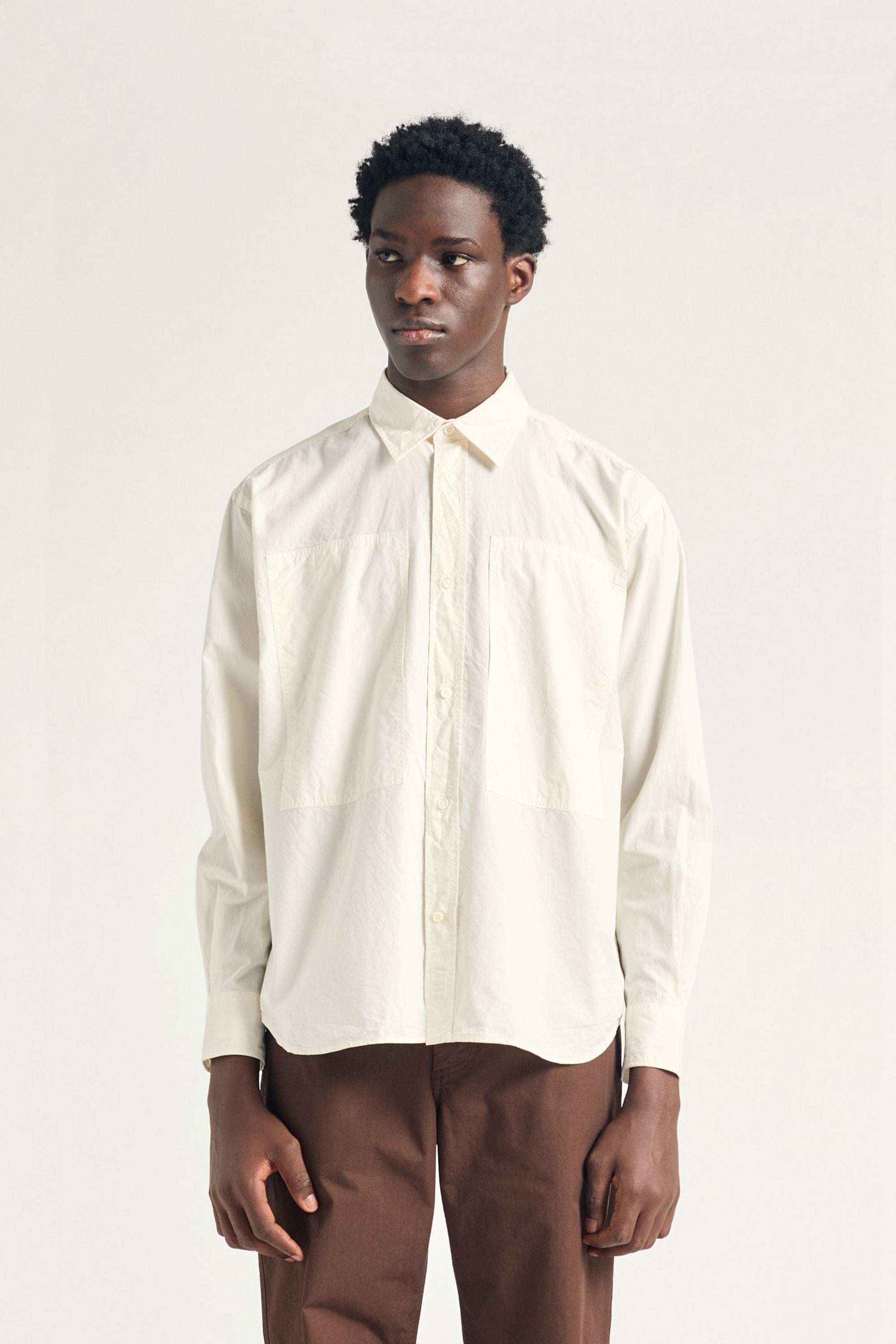 Ole Fatigue Cotton Tencel Shirt Oatmeal