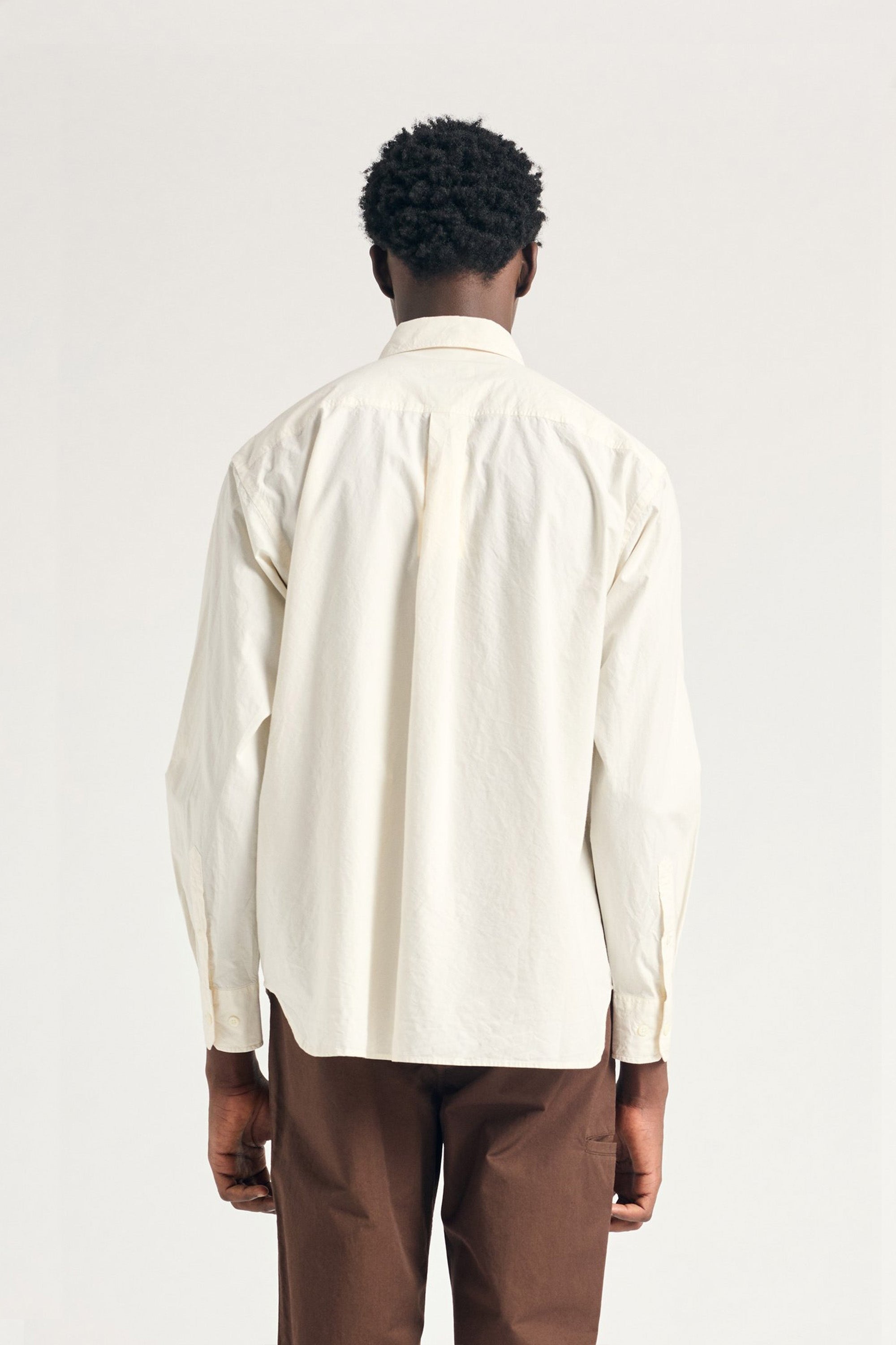 Ole Fatigue Cotton Tencel Shirt Oatmeal_1