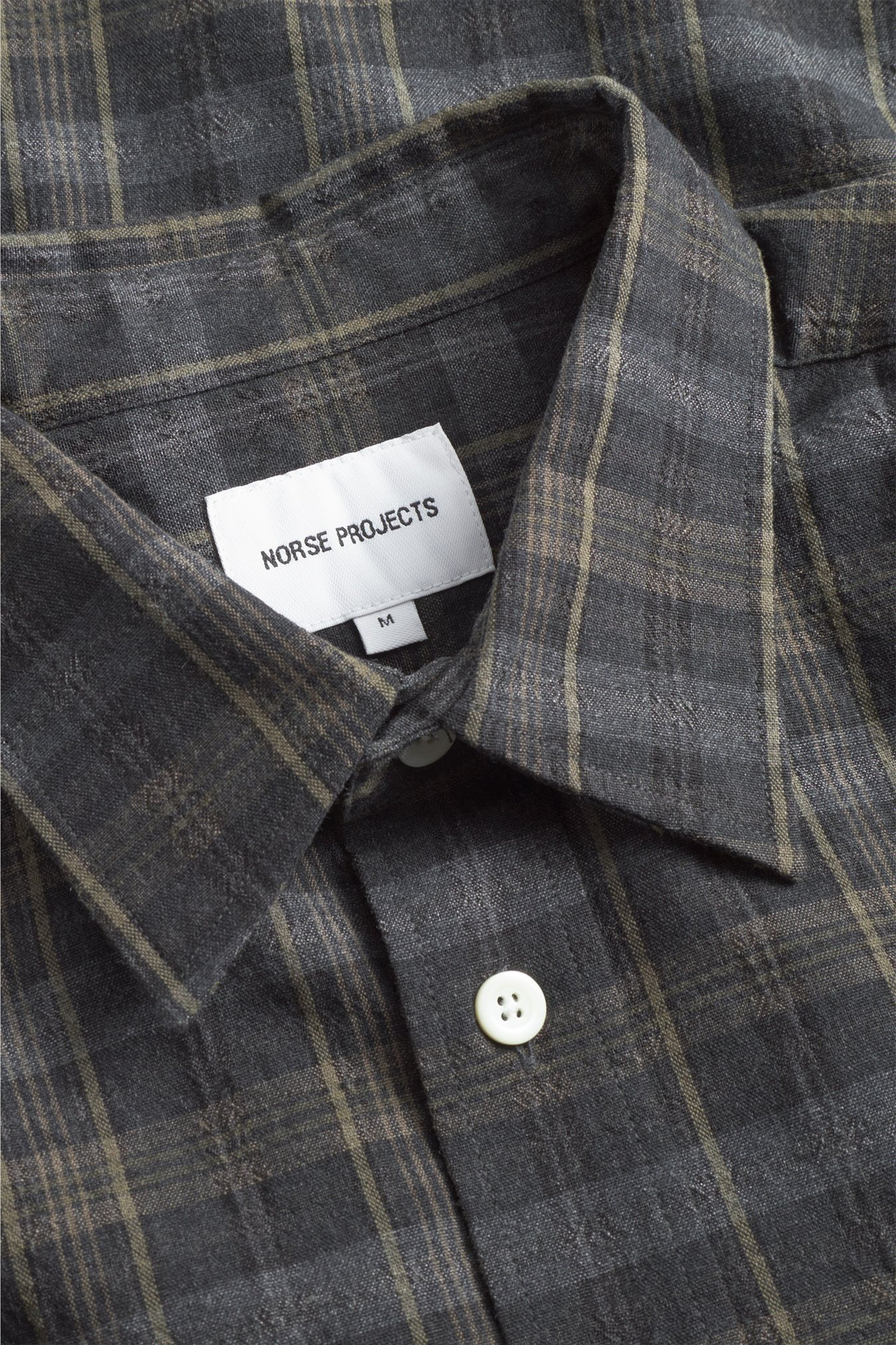 Ole Oversized Wool Check Shirt Charcoal Grey