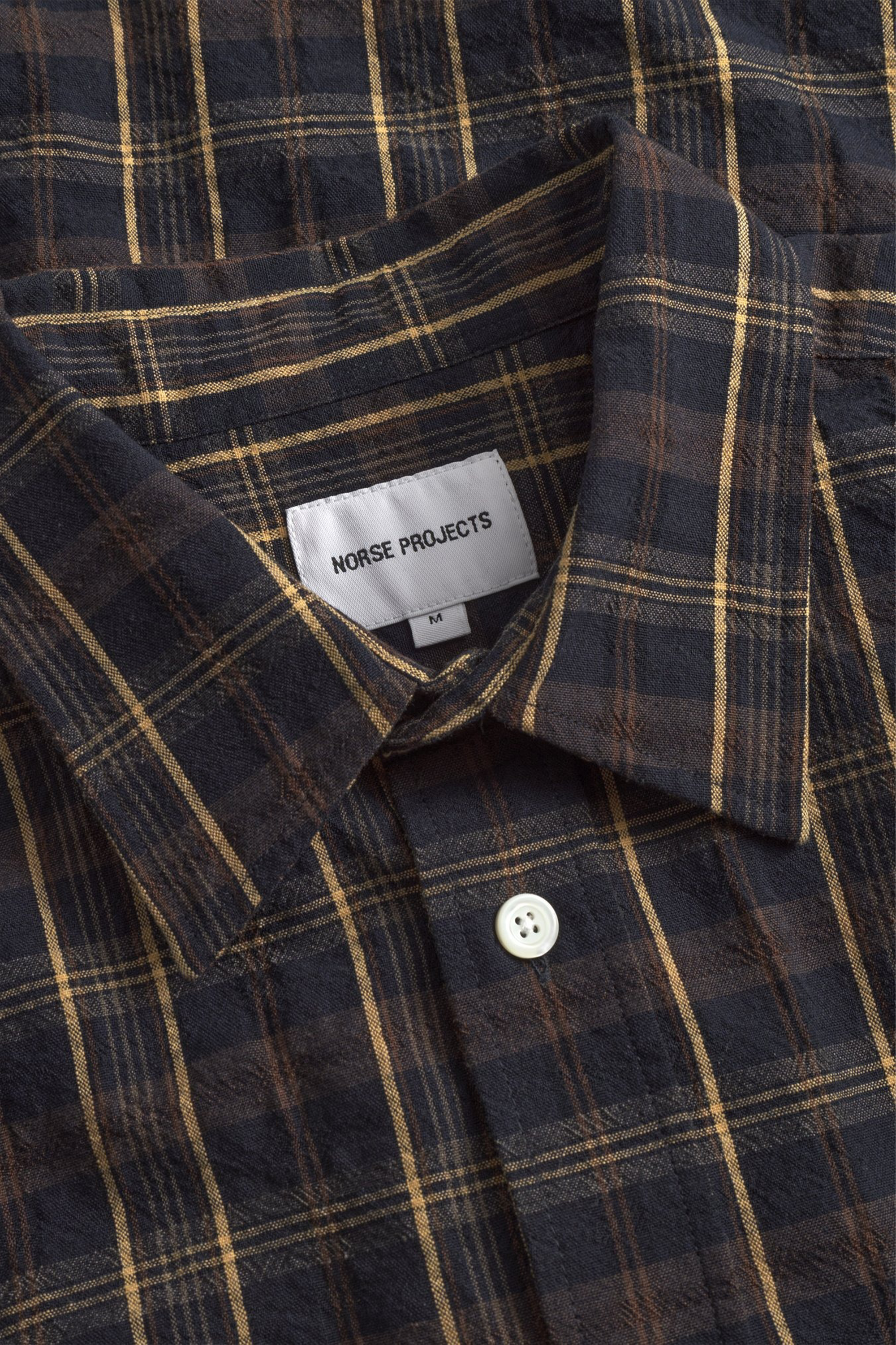 Ole Oversized Wool Check Shirt Dark Navy Check