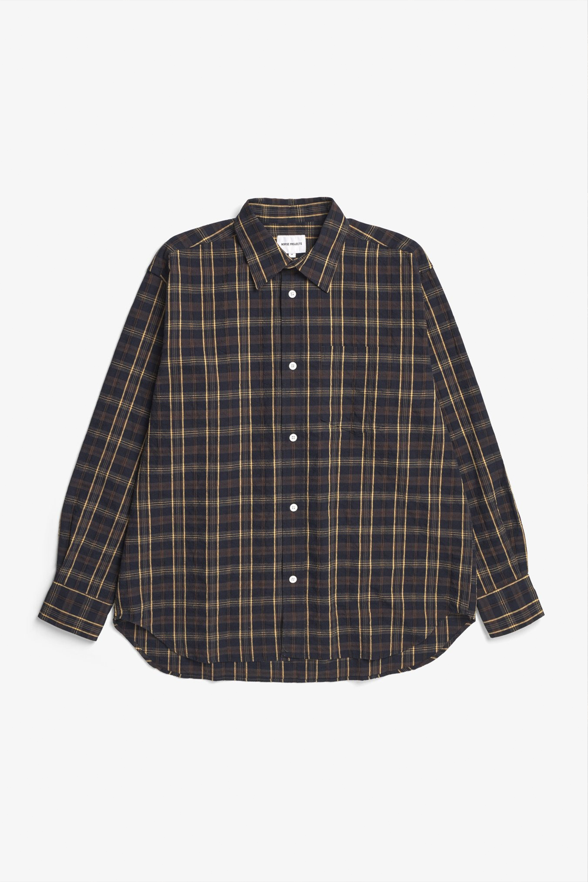 Ole Oversized Wool Check Shirt Dark Navy Check_4