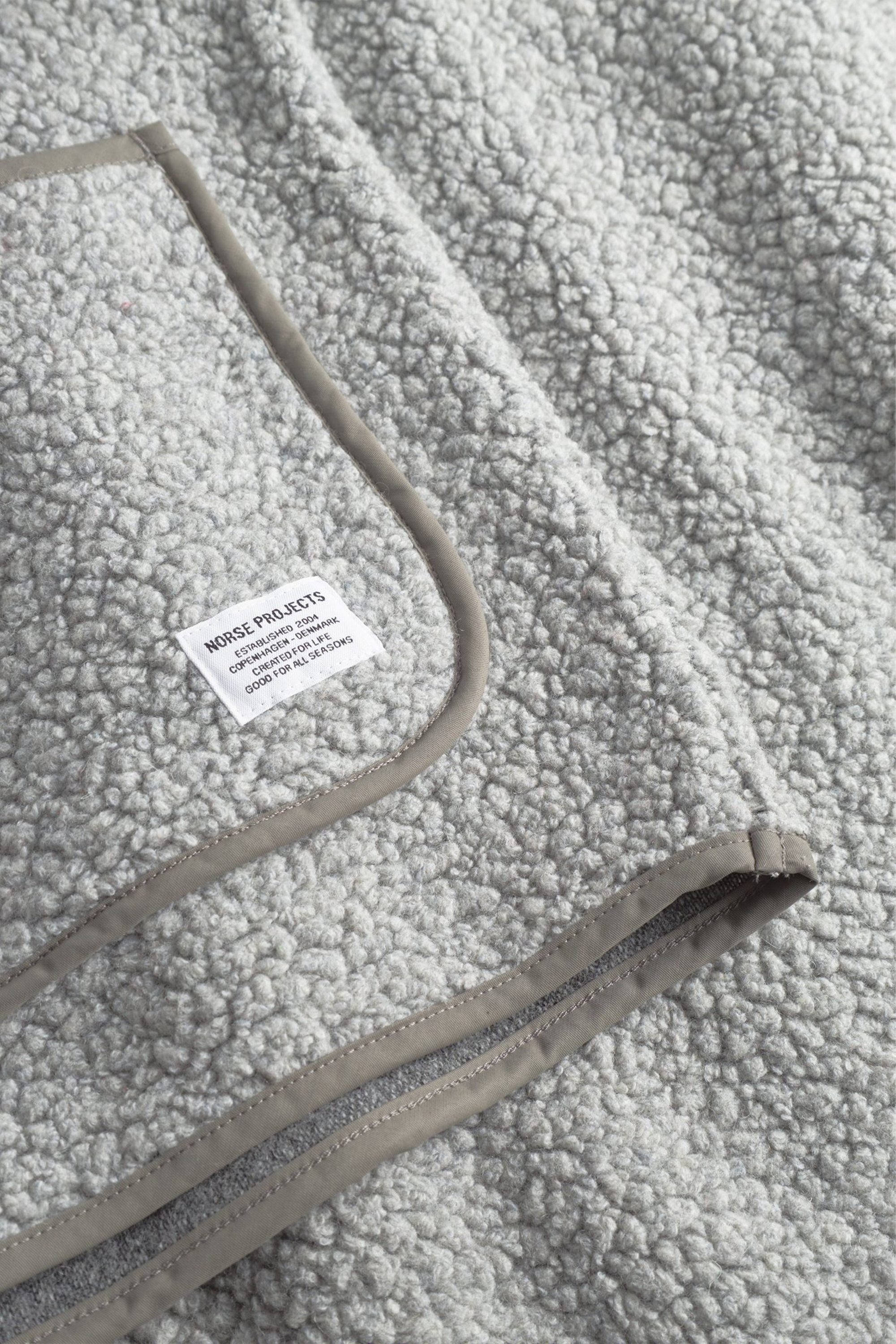 Otto Sherpa Wool Fleece Jacket Grey Melange