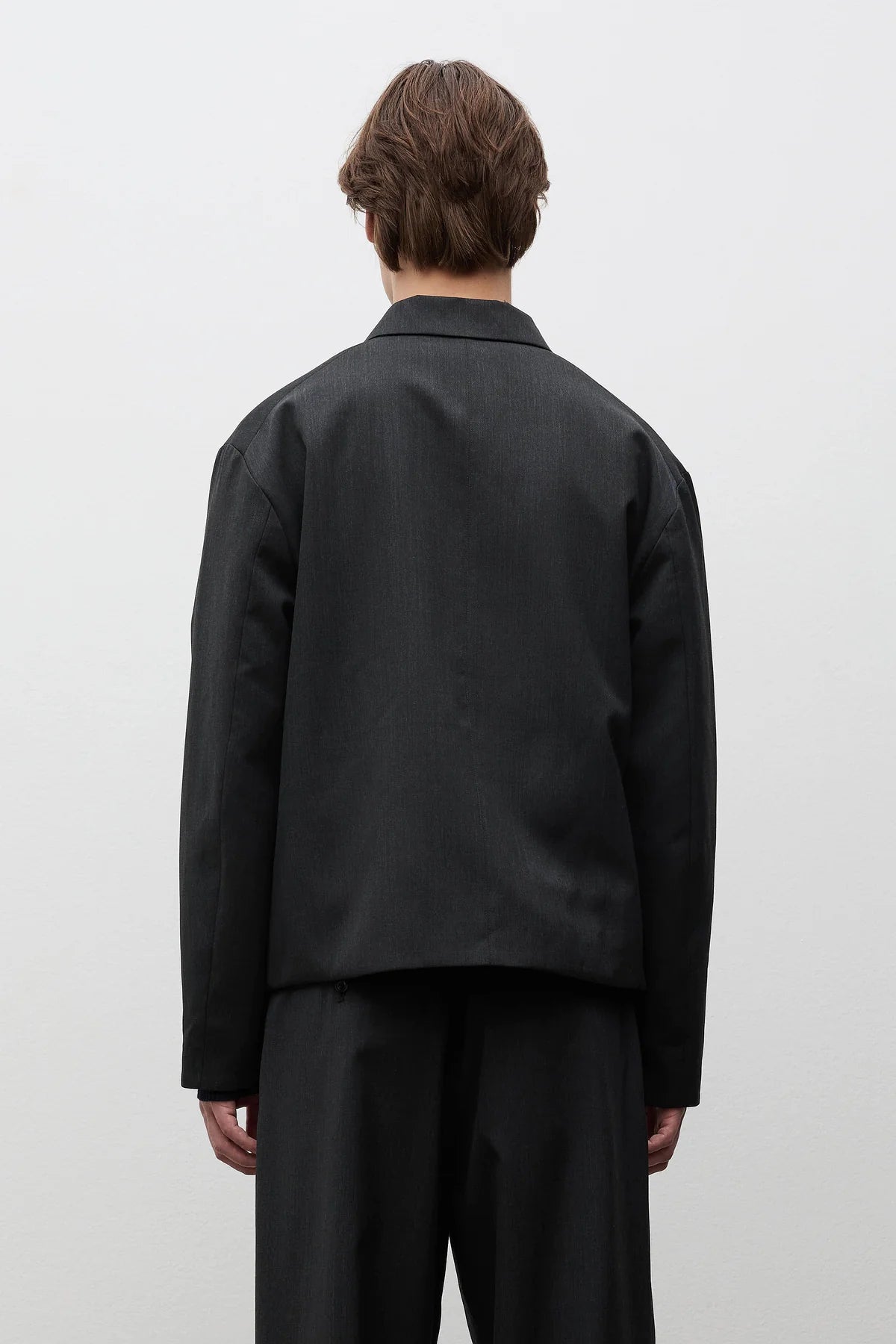 Raabjerg Easy Worsted Wool Jacket Charcoal Grey_3