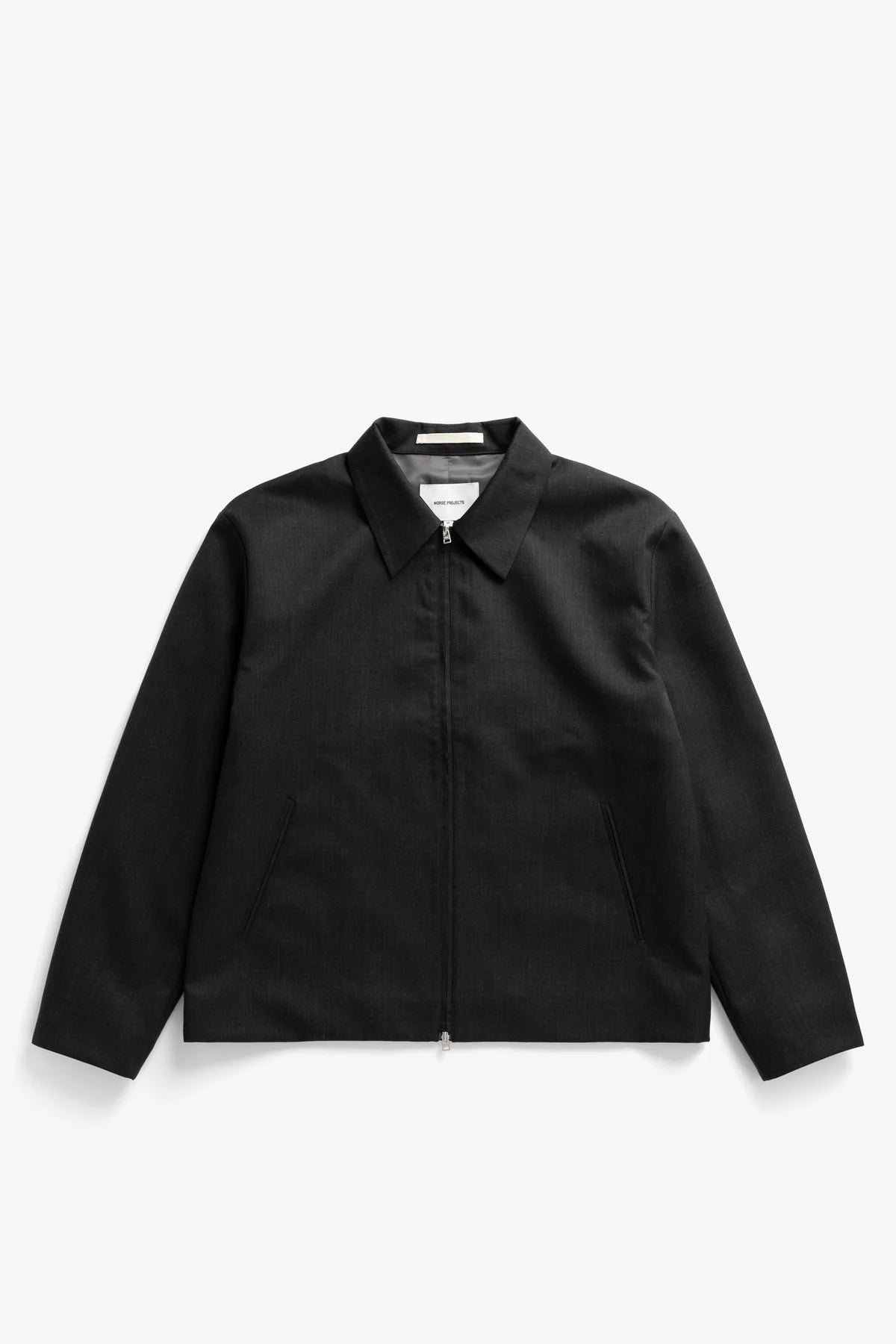 Raabjerg Easy Worsted Wool Jacket Charcoal Grey_5