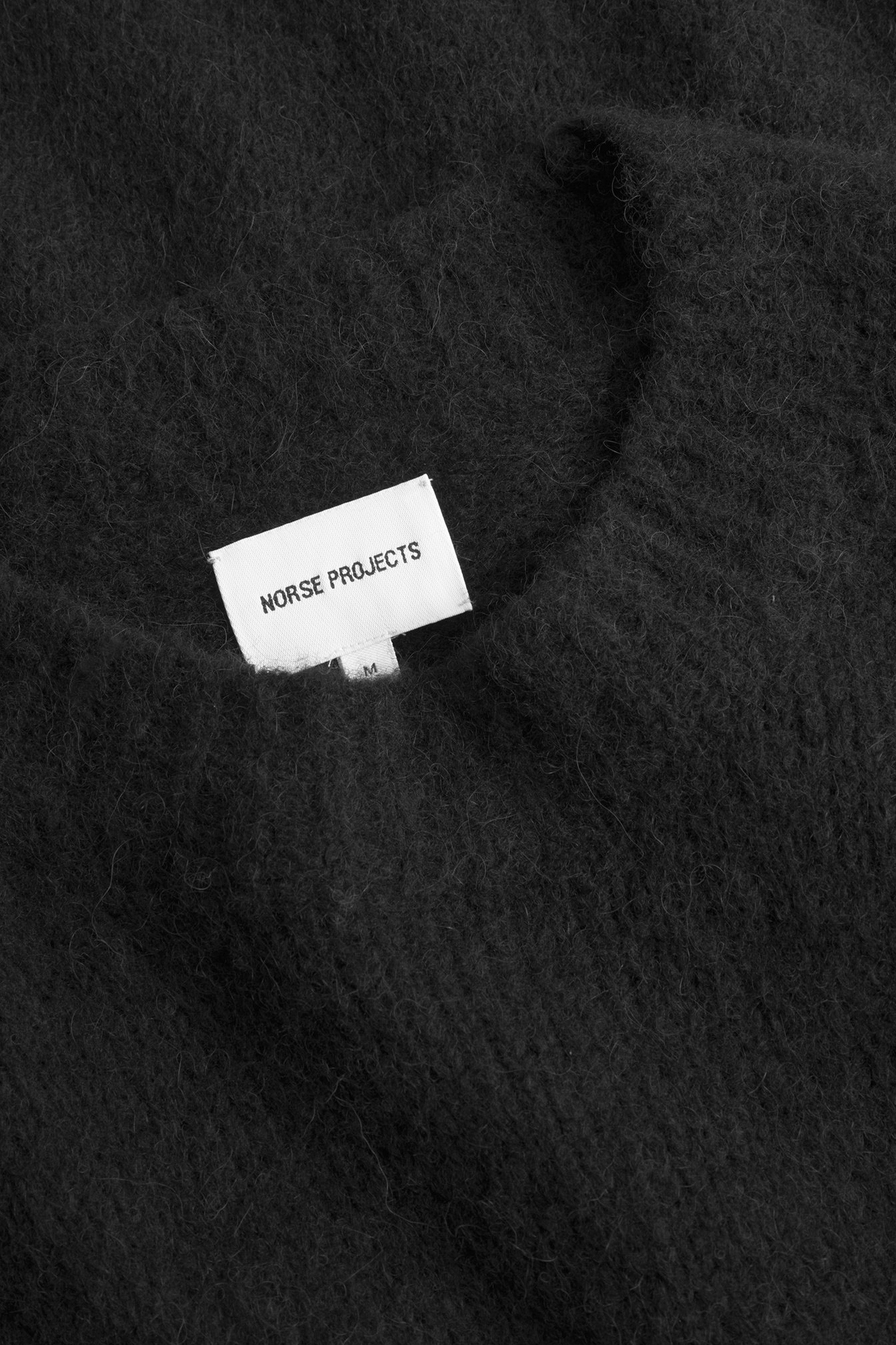 Rasmus Mock Neck Relaxed Brushed Sweater Black