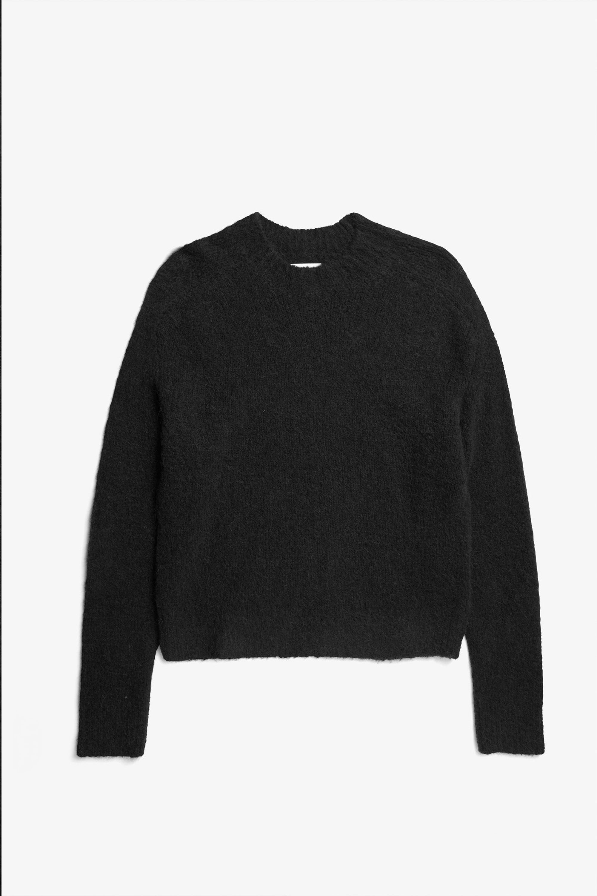 Rasmus Mock Neck Relaxed Brushed Sweater Black_4