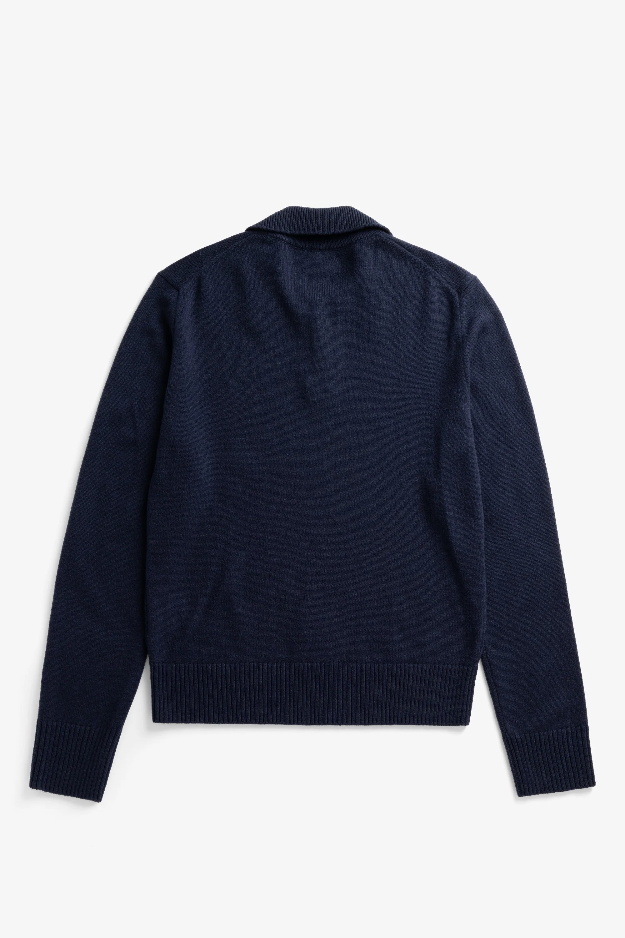 Ristinge Merino Lambswool Polo Dark Navy_6