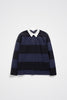 SPORTIVO STORE_Ruben Brushed Jersey Rugby LS Polo Navy