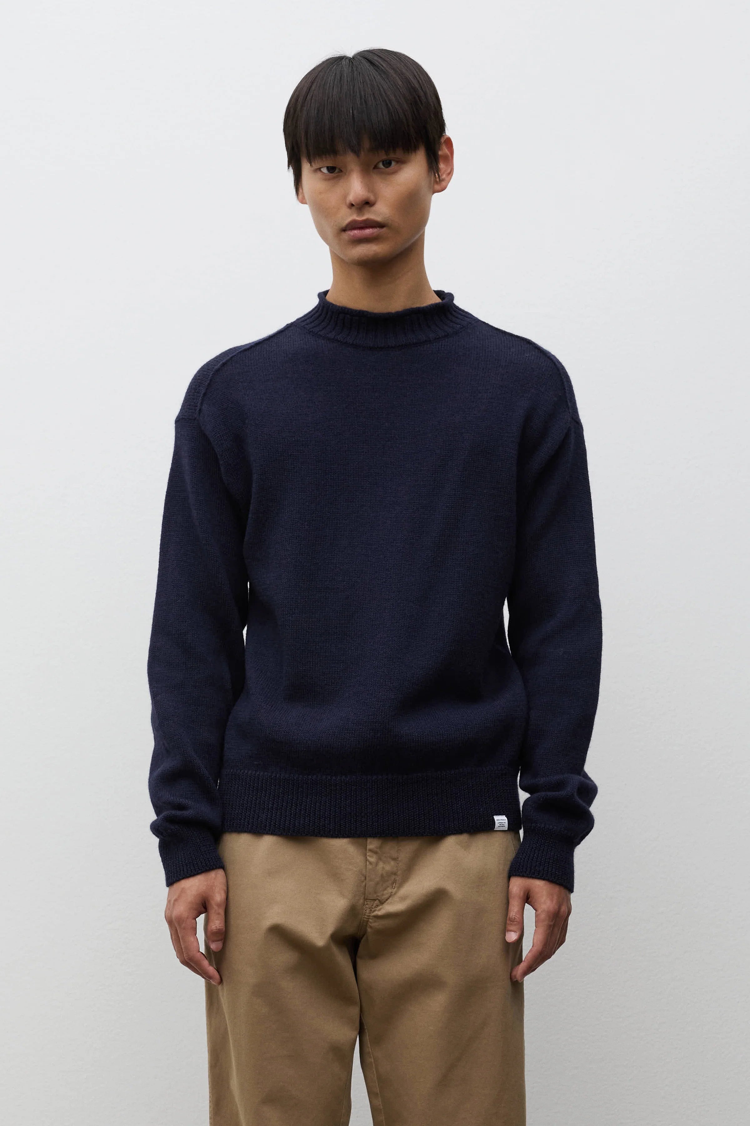 Sagvatnet Wool Roll Neck Sweater Dark Navy