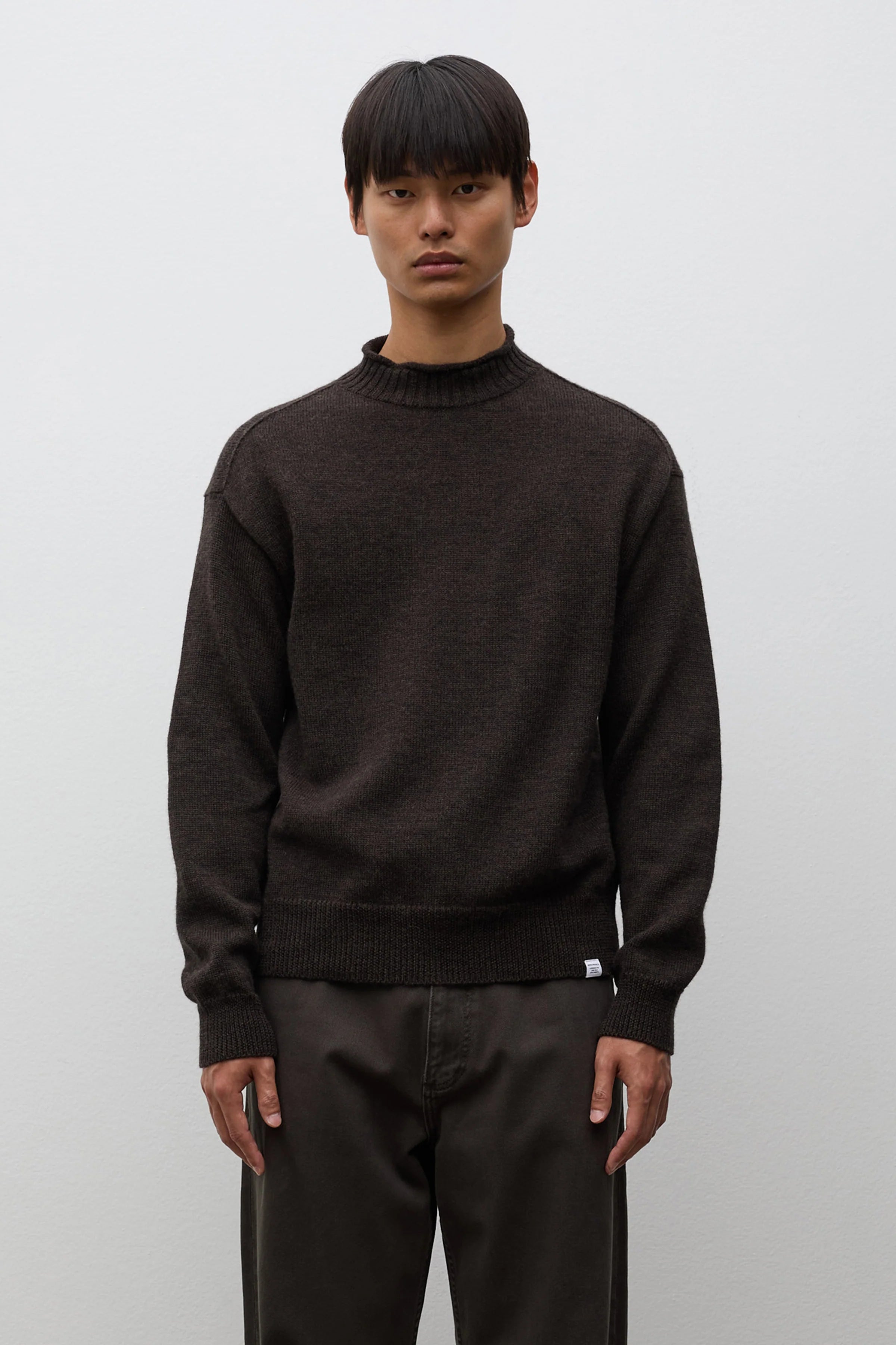 Sagvatnet Wool Roll Neck Sweater Delicioso Brown_1