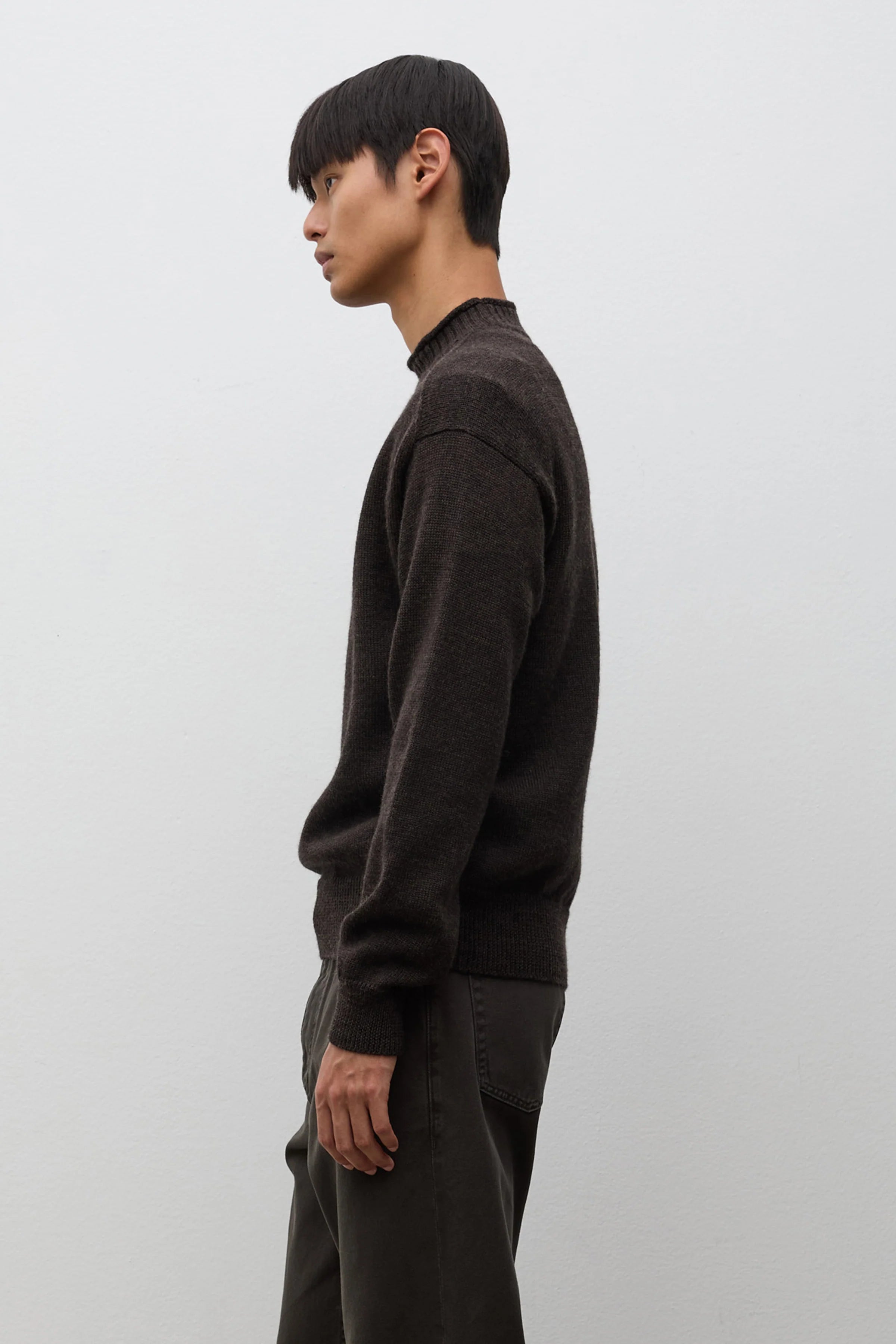 Sagvatnet Wool Roll Neck Sweater Delicioso Brown_2