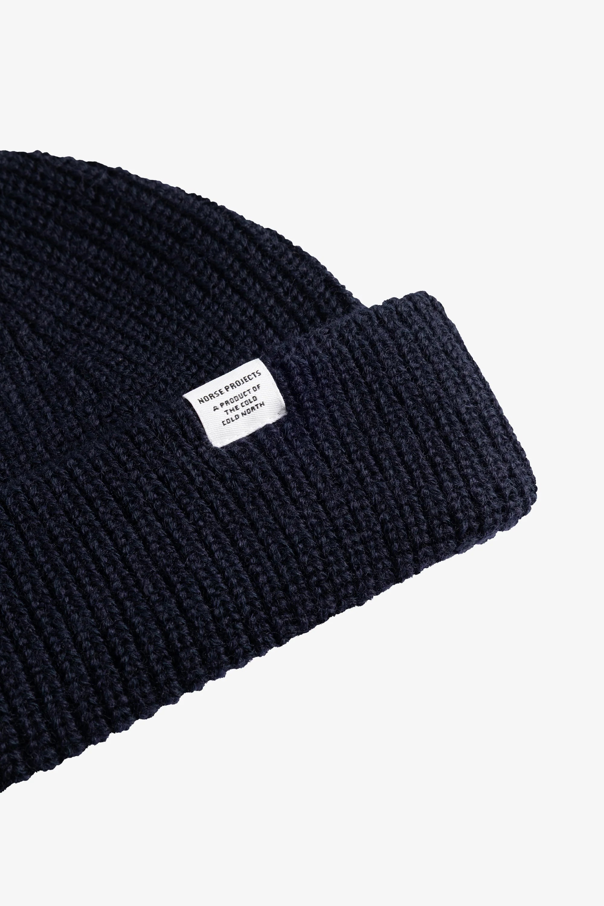 Shallow Cotton Wool Rib Beanie Dark Navy_3
