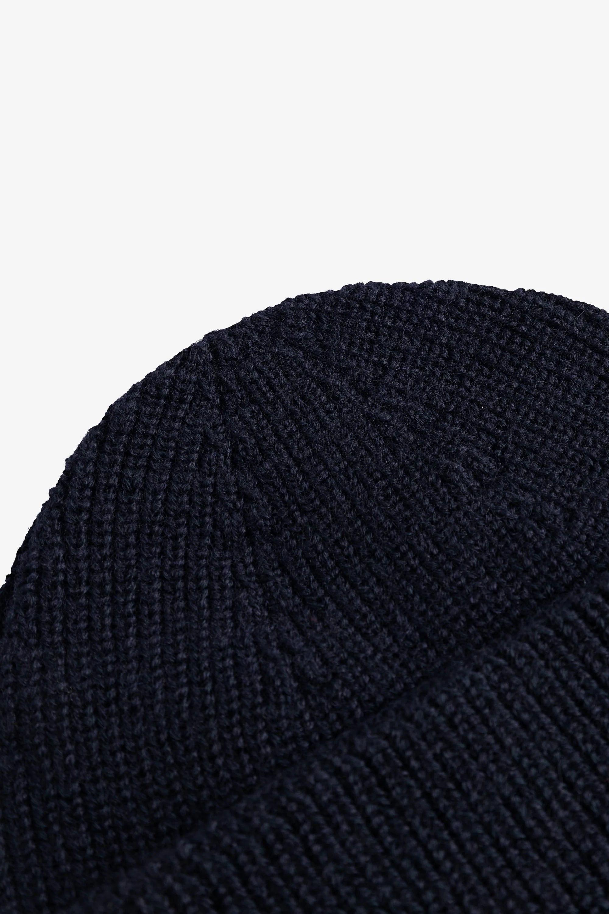 Shallow Cotton Wool Rib Beanie Dark Navy_4