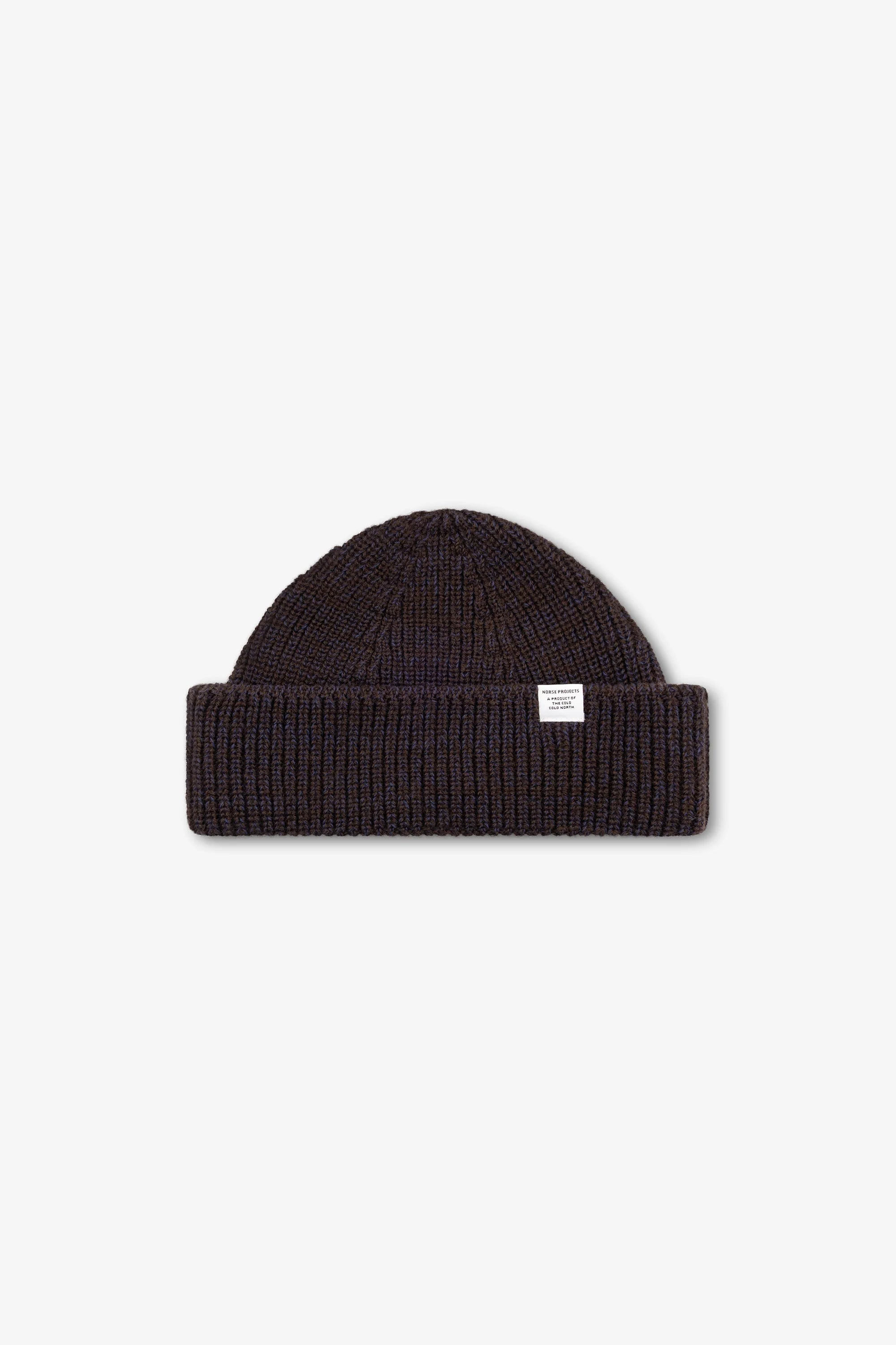 Shallow Cotton Wool Rib Beanie Darkest Purple_2