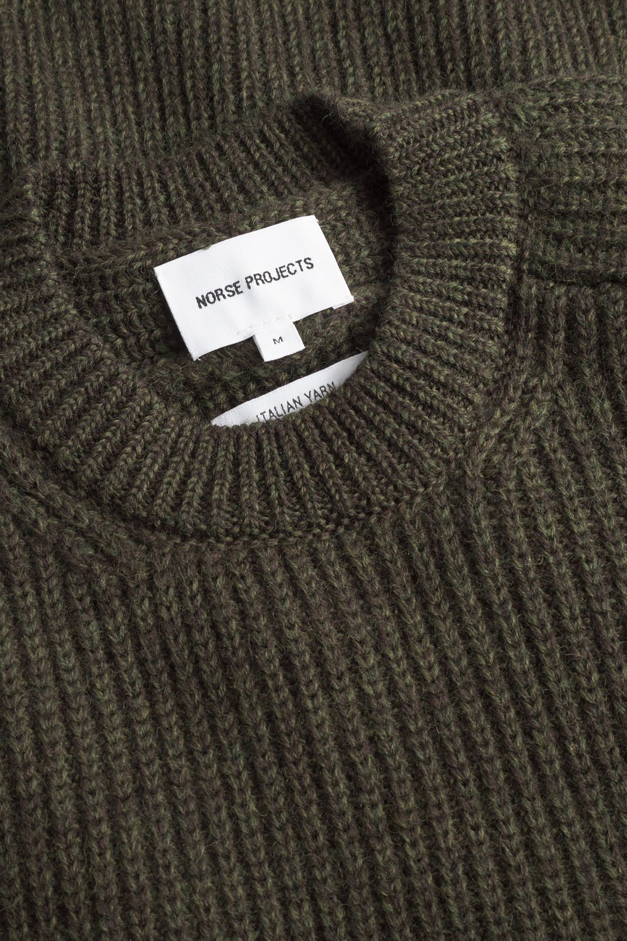 Sigurd Military Rib Crew Neck Olive Night