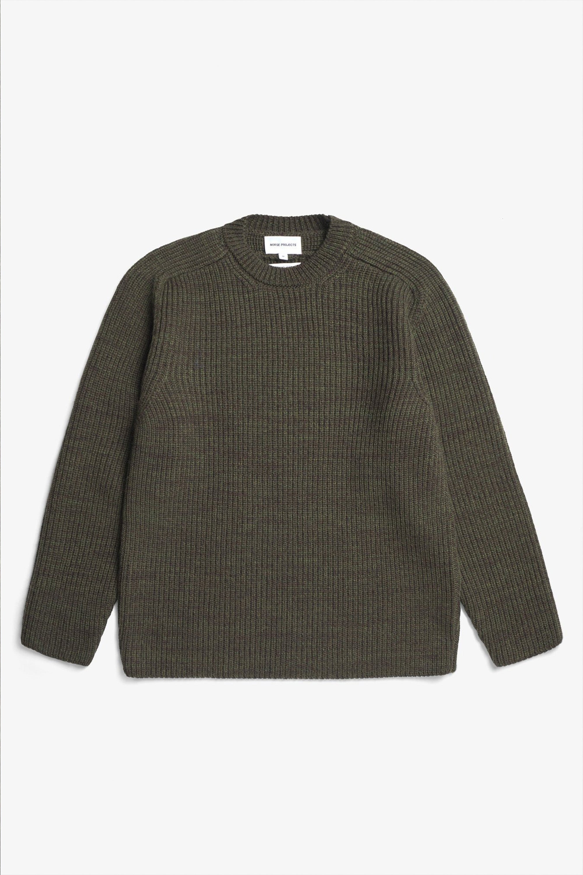 Sigurd Military Rib Crew Neck Olive Night
