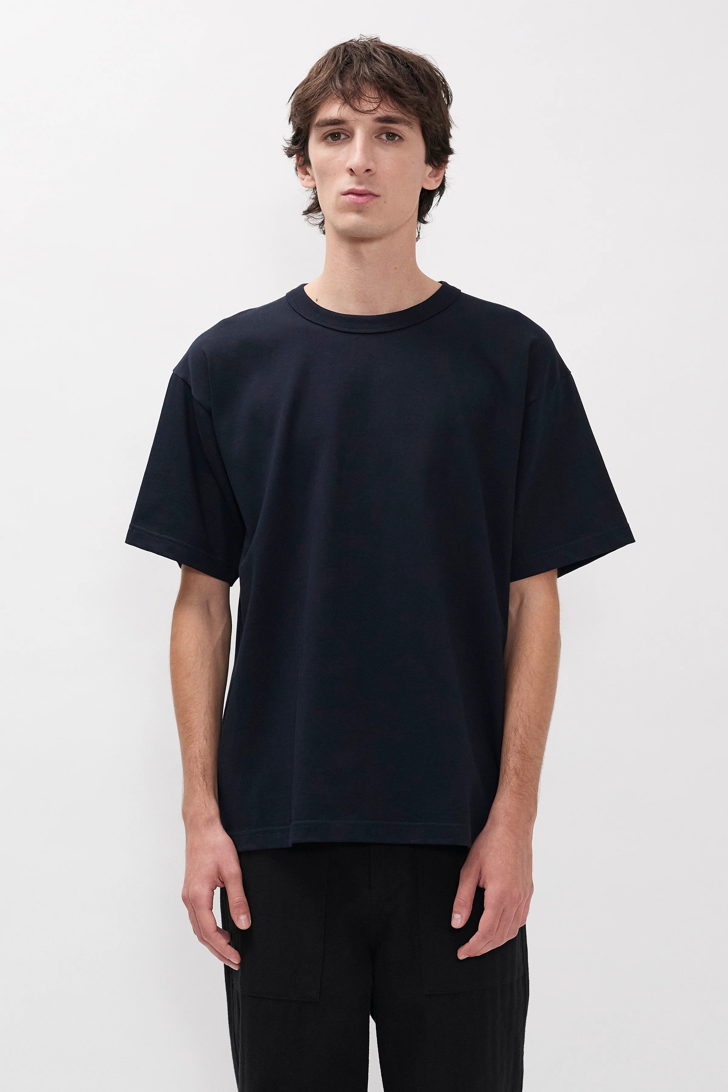 Snekkersten Organic Arch Print T-Shirt Dark Navy_1