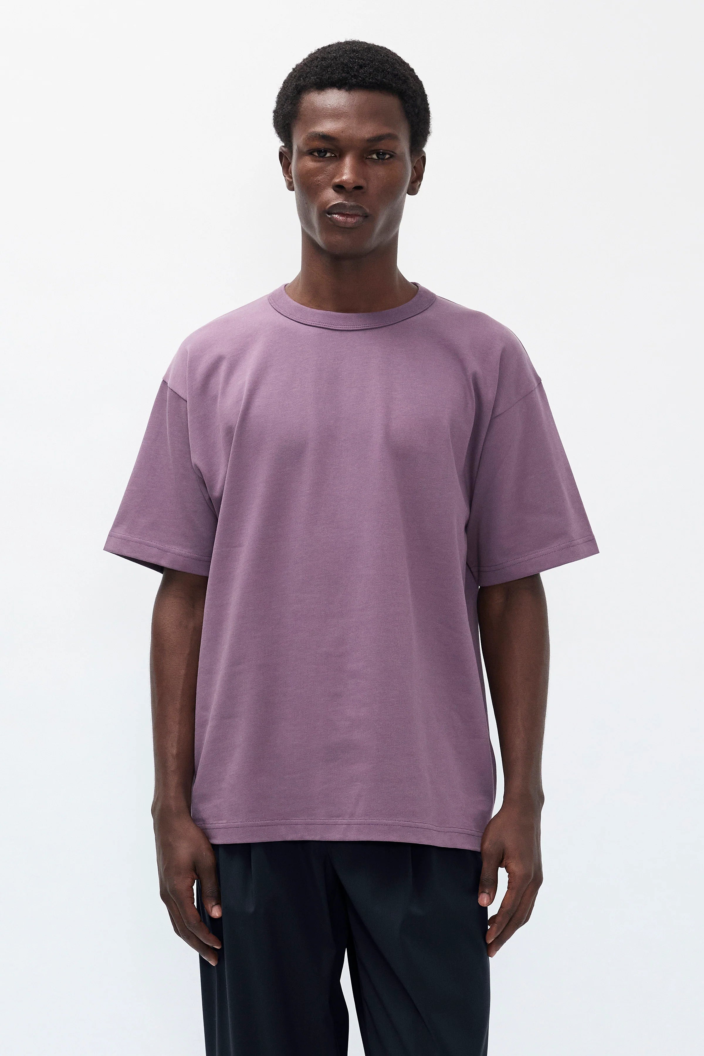 Snekkersten Organic Arch Print T-Shirt Vintage Violet