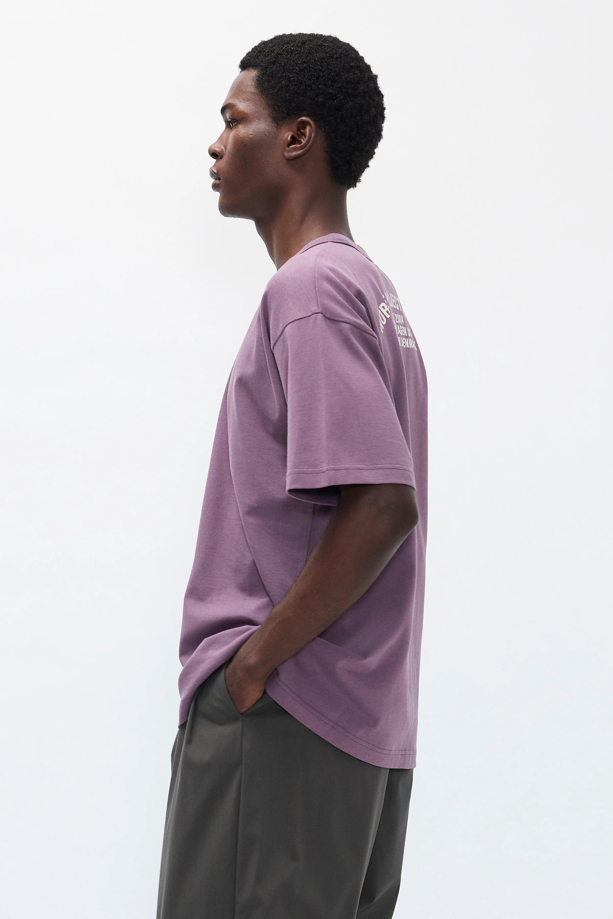 Snekkersten Organic Arch Print T-Shirt Vintage Violet_2