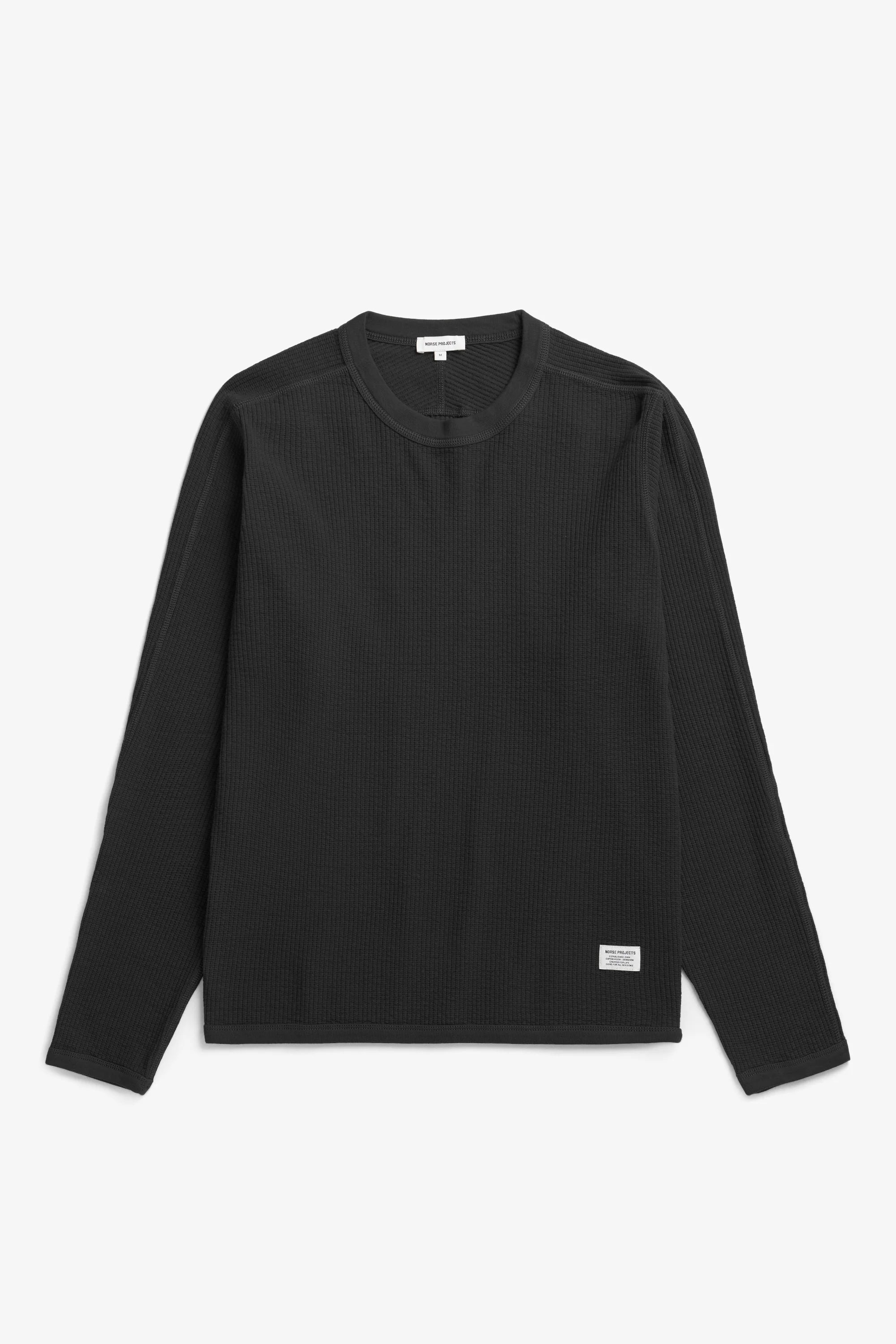 Stevns Cotton Hemp Military Rib LS T-Shirt Black_3