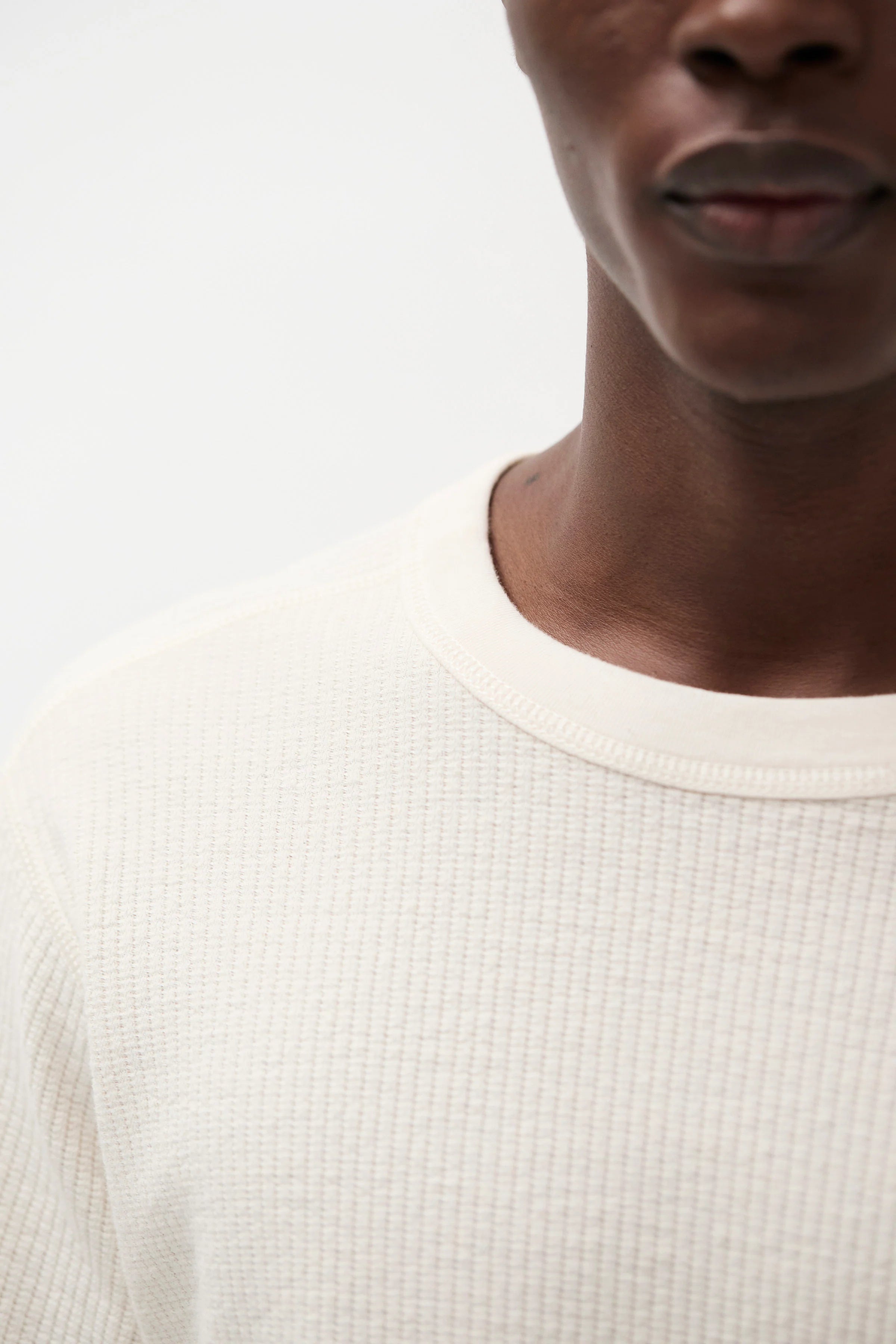 Stevns Cotton Hemp Military Rib LS T-Shirt Ecru_4