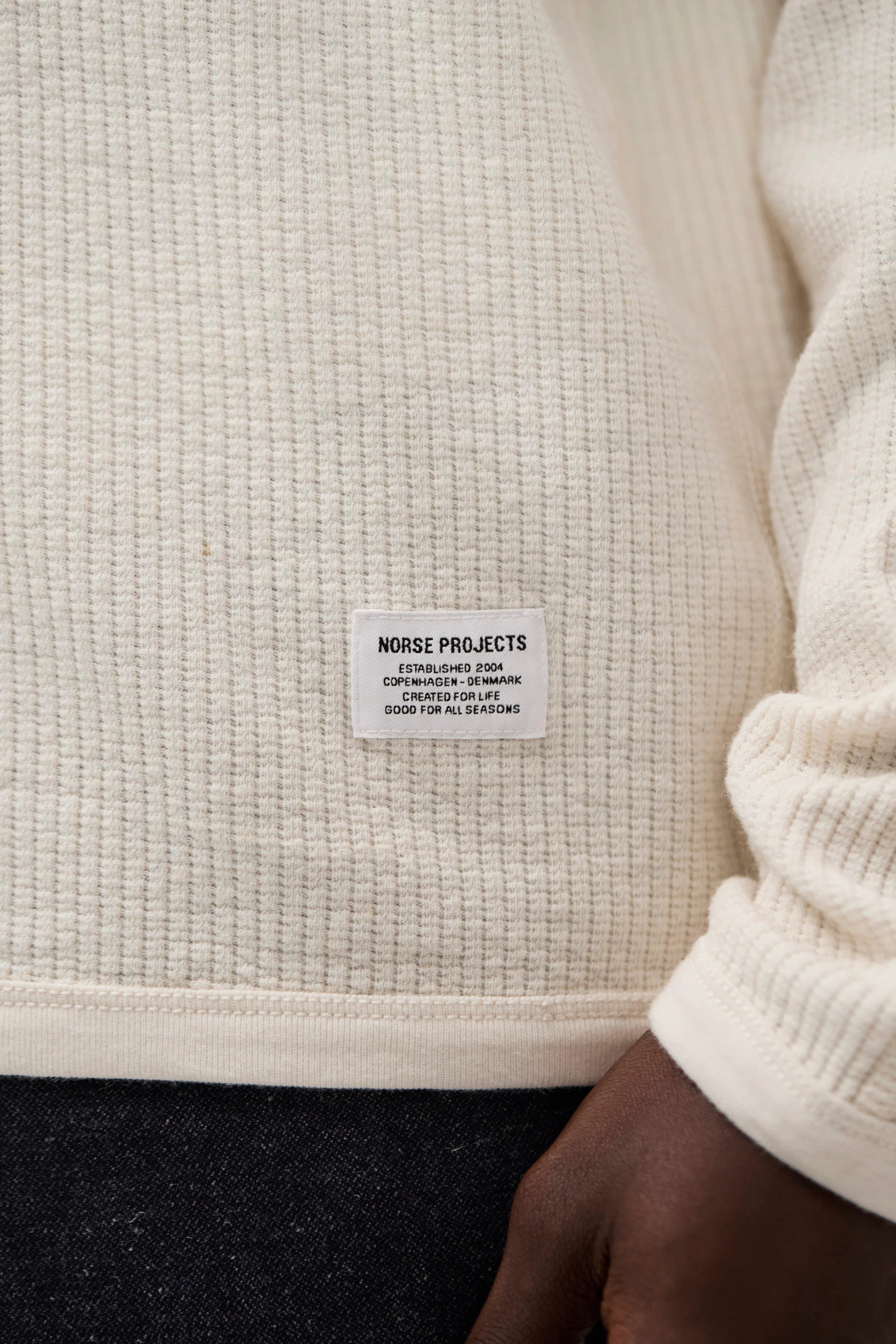 Stevns Cotton Hemp Military Rib LS T-Shirt Ecru_5