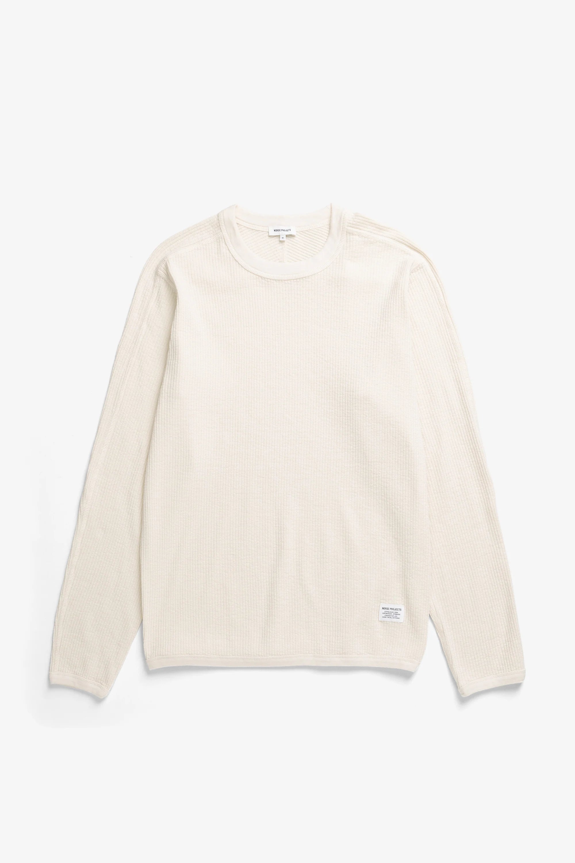 Stevns Cotton Hemp Military Rib LS T-Shirt Ecru_7