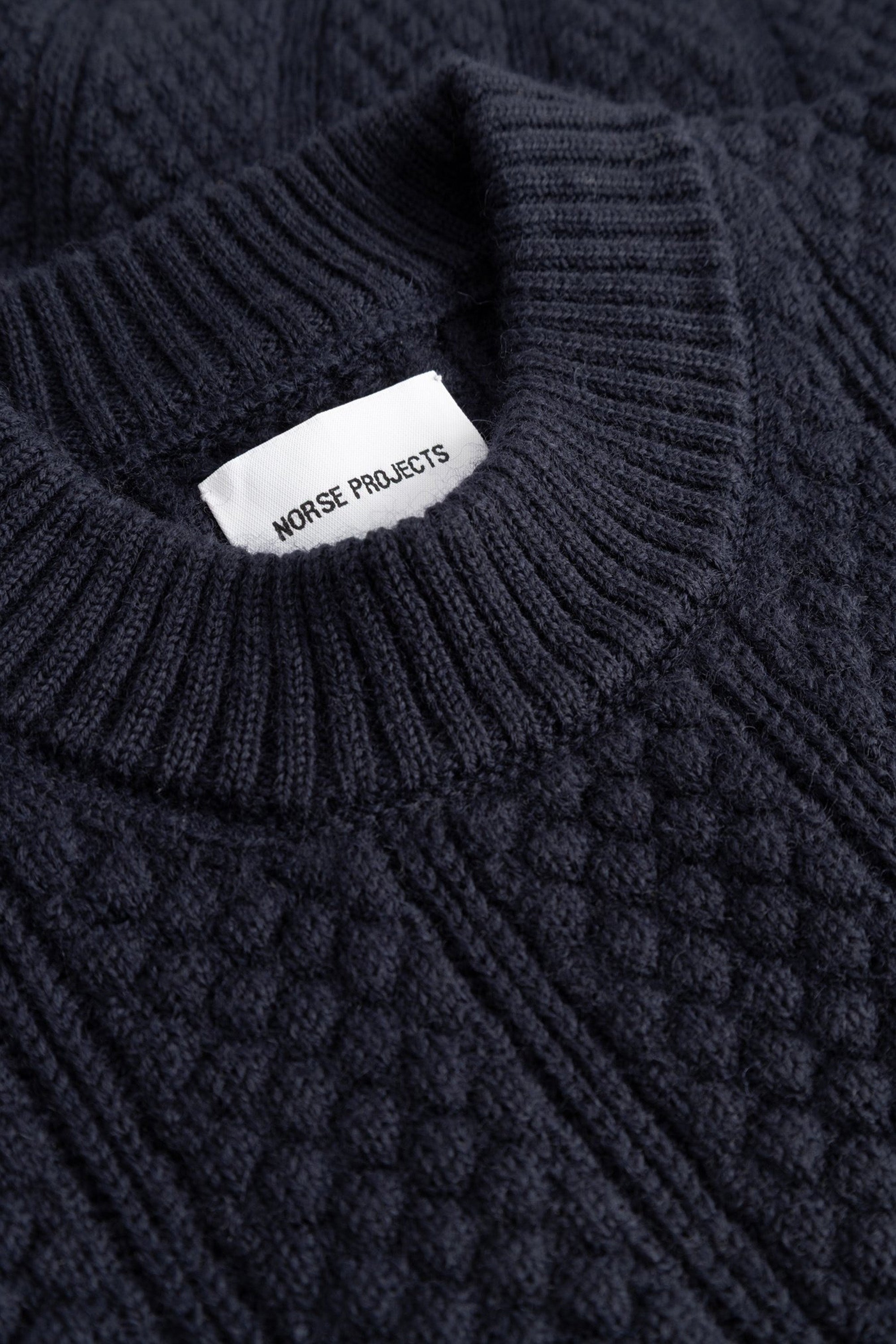 Storm Bubble Rib Knit Crewneck Dark Navy_4