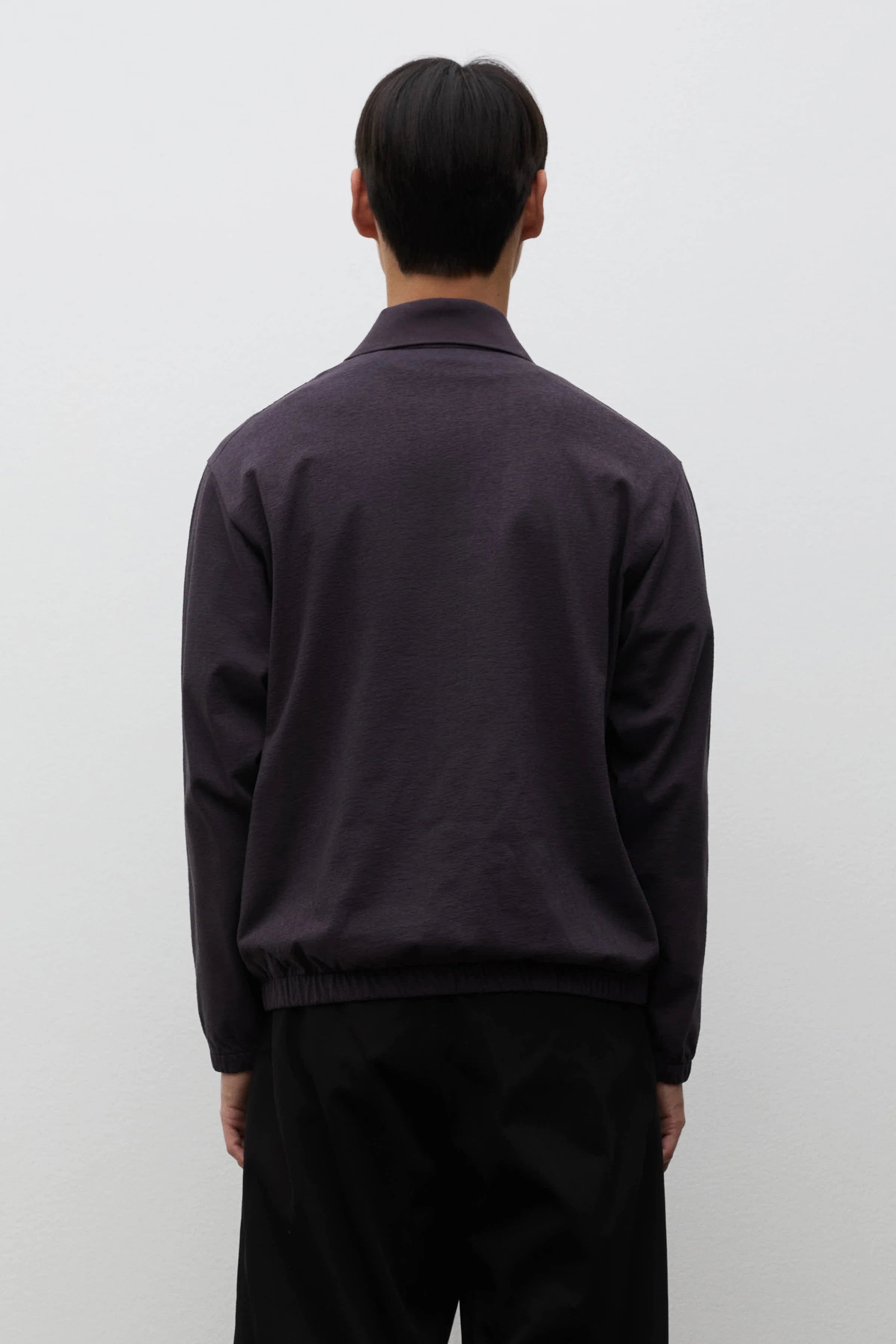 Sylane Relaxed Light Pile Jersey Polo Darkest Purple_3