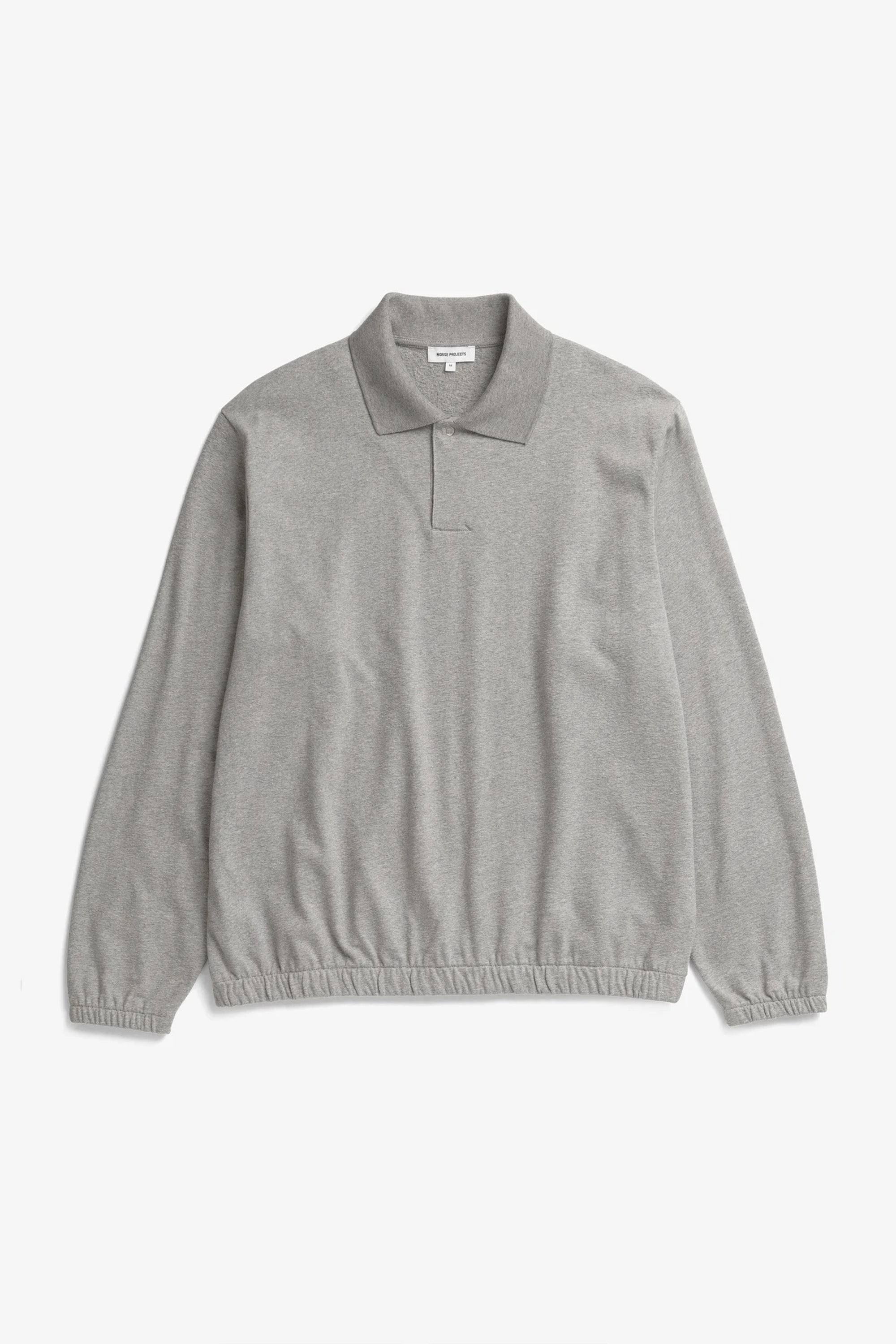 Sylane Relaxed Light Pile Jersey Polo Grey Melange