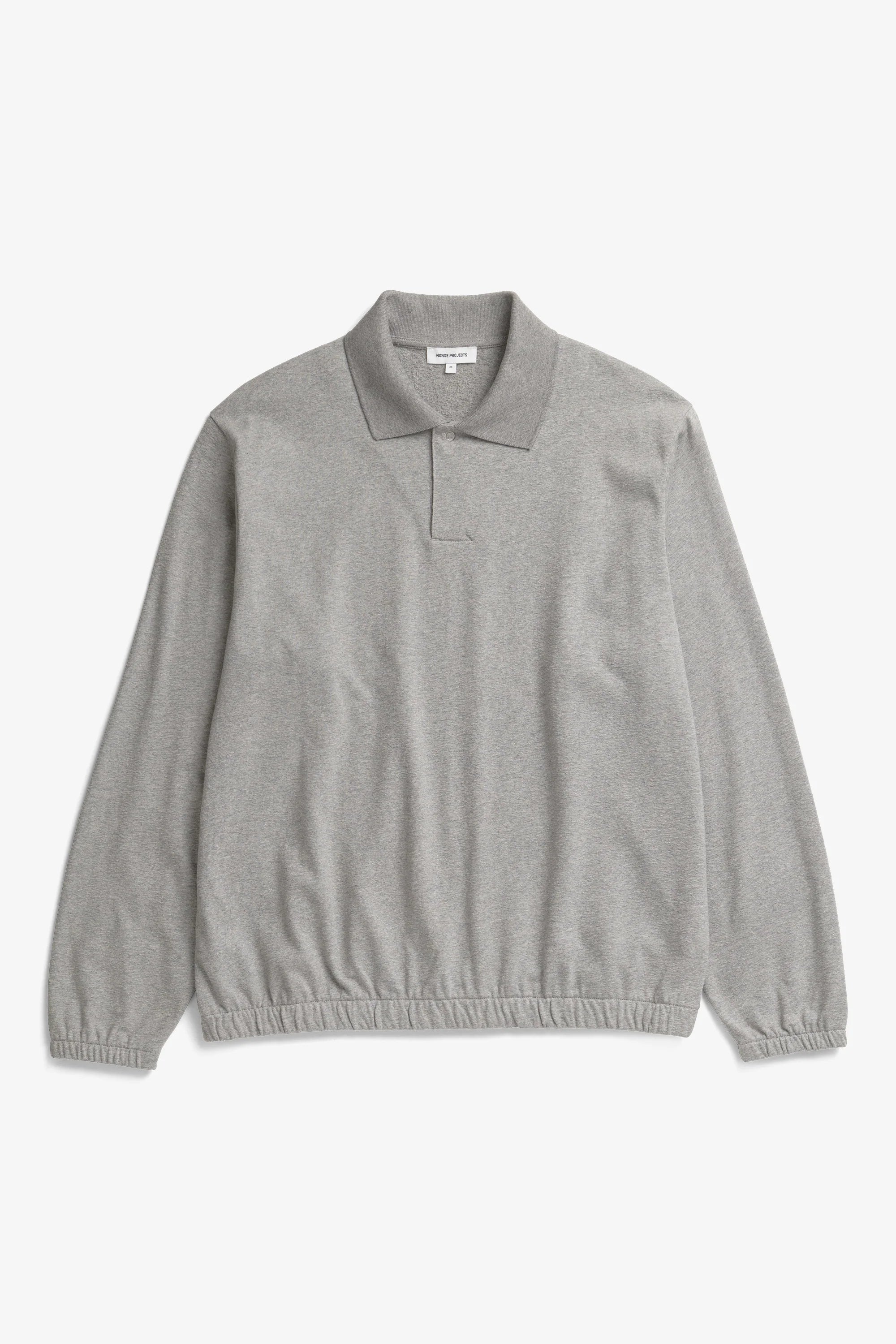 Sylane Relaxed Light Pile Jersey Polo Grey Melange_5