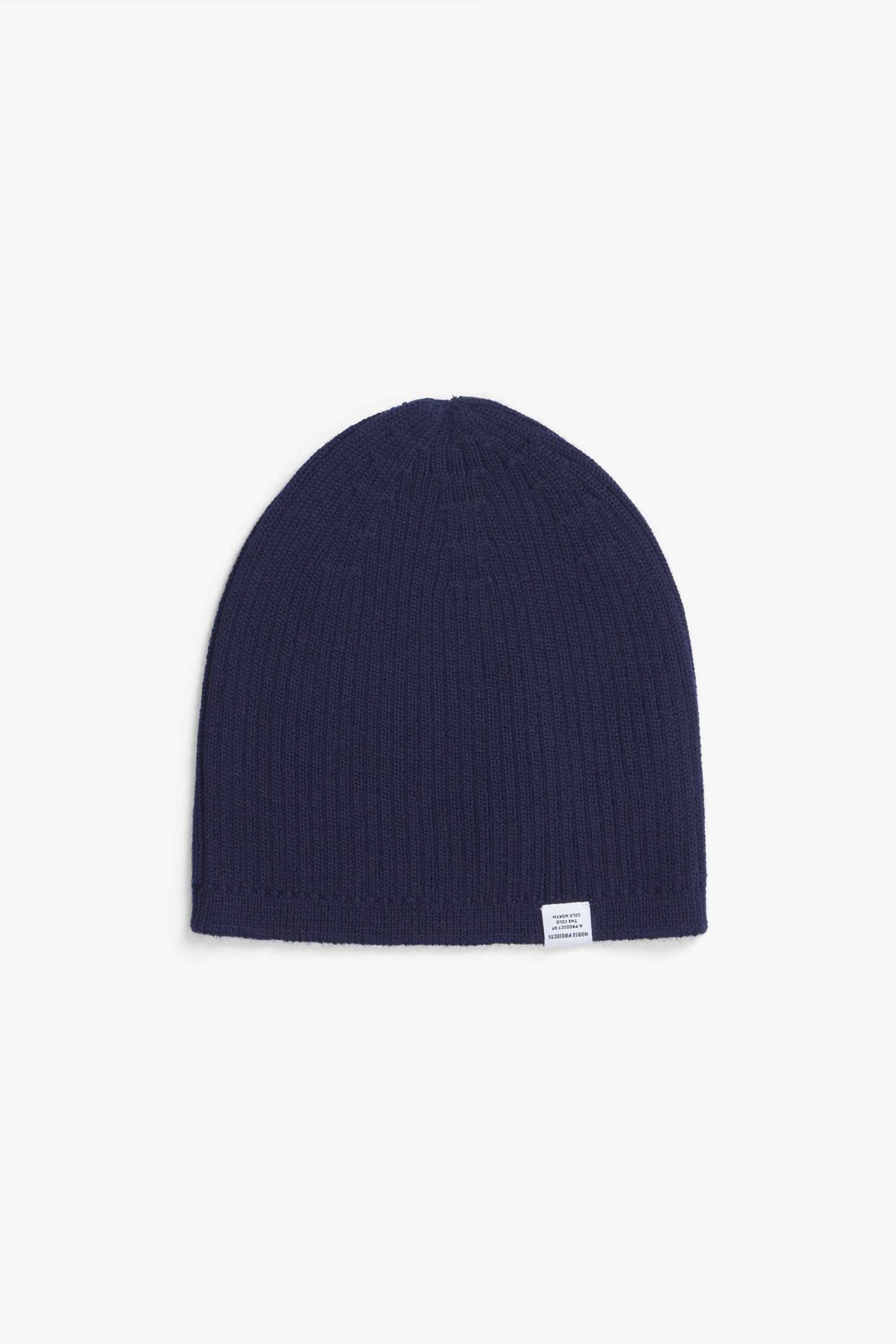 Tech Merino Ribbed Beanie Dark Navy_1