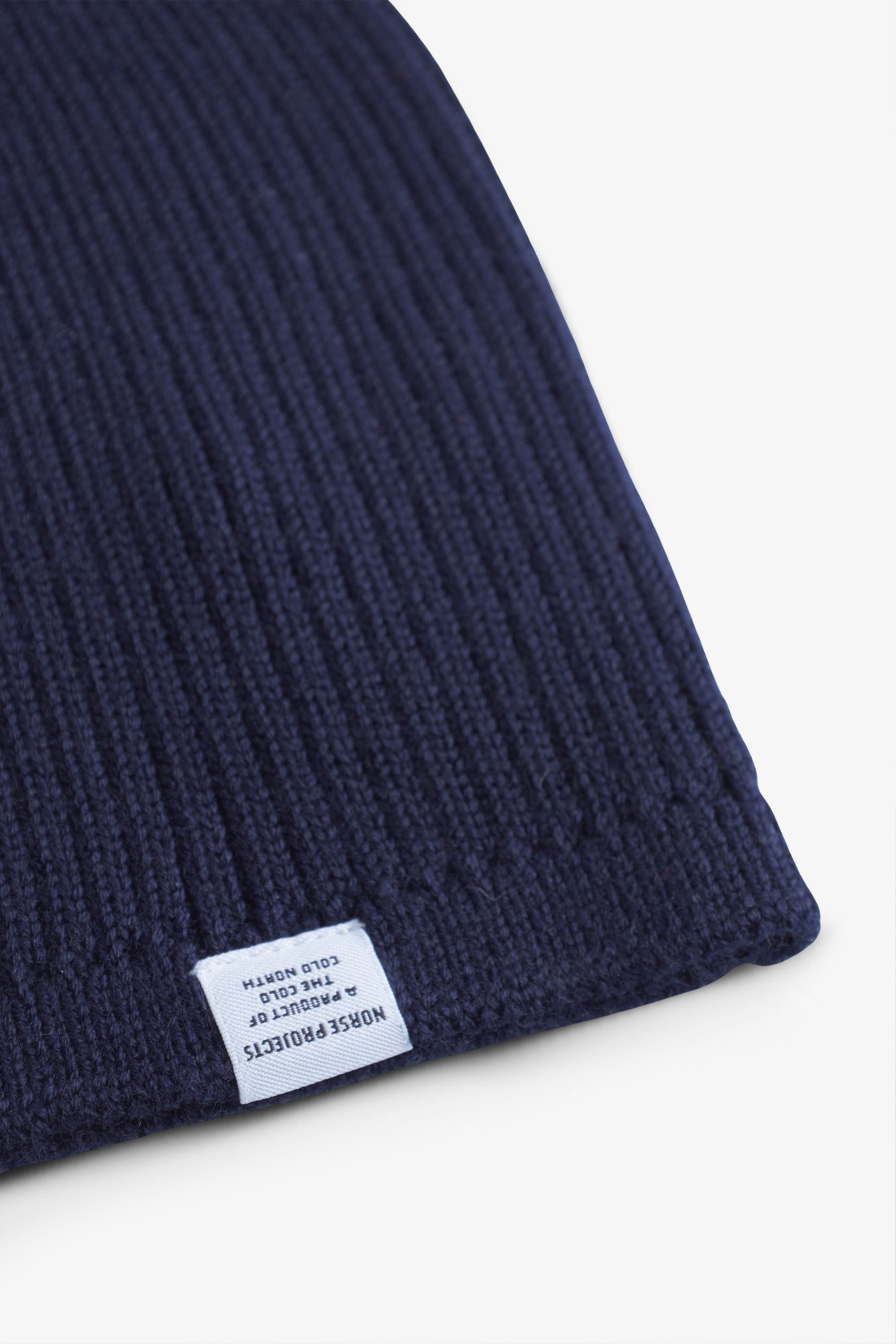 Tech Merino Ribbed Beanie Dark Navy