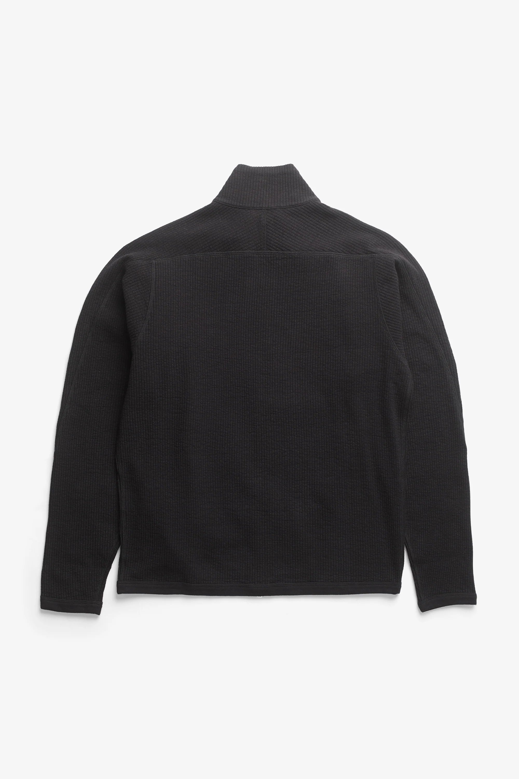 Teno Cotton Hemp Military Rib Zip Cardigan Black_6