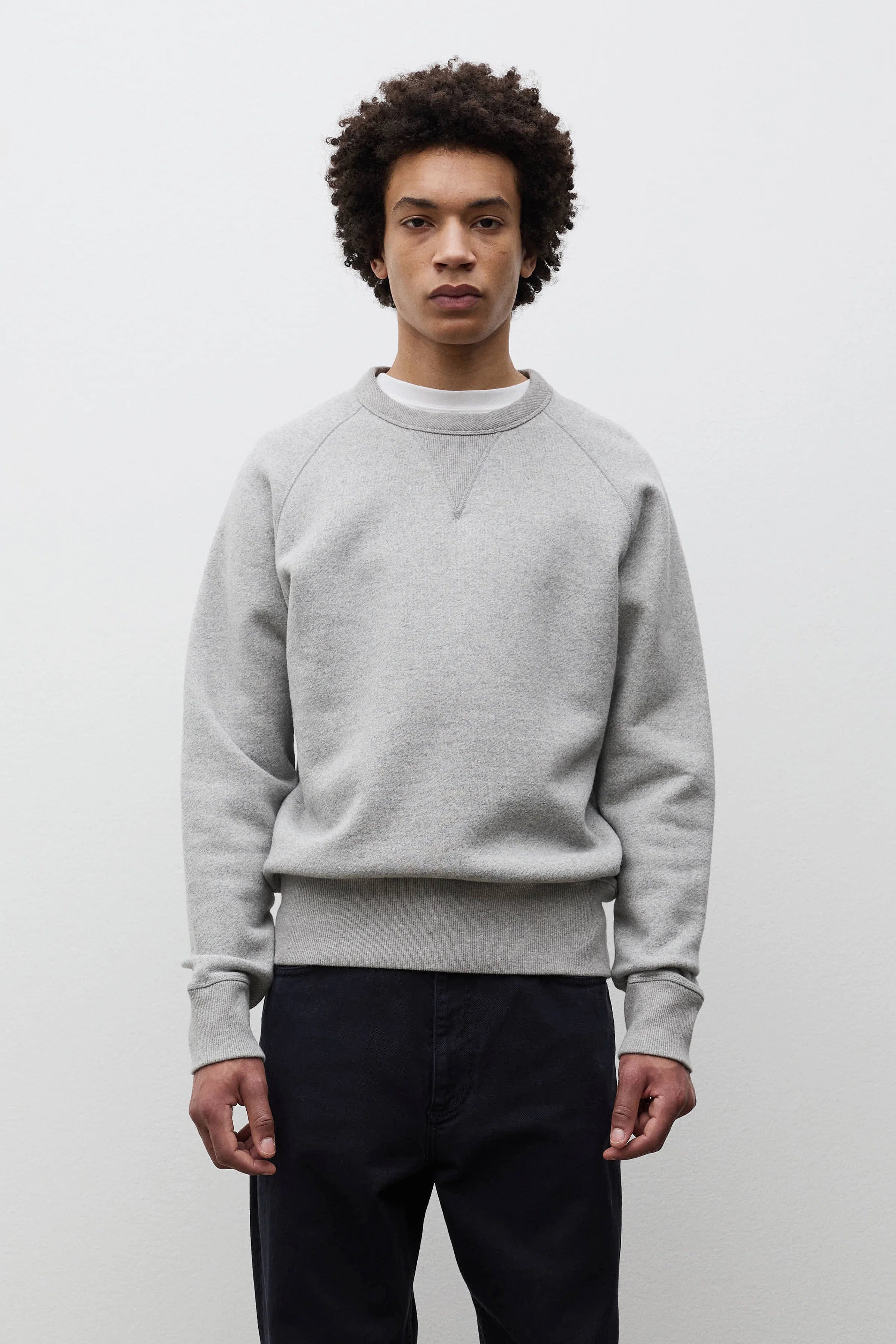 Thorsmark Relaxed Cotton Wool Sweatshirt Grey Melange_1