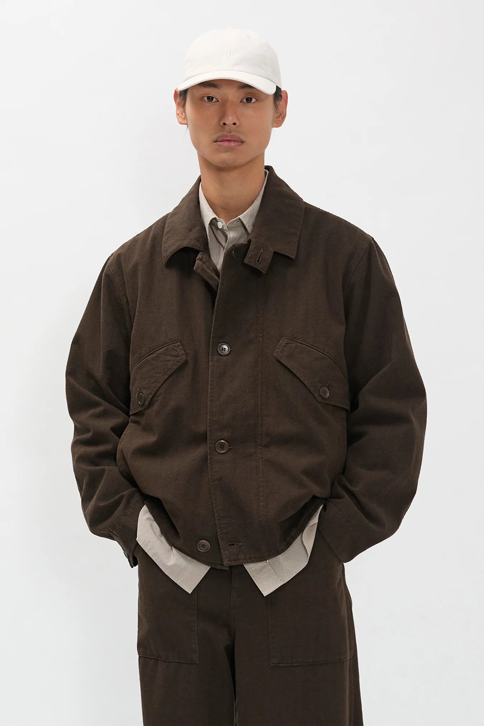 Vandel Herringbone Twill Flight Jacket Delicioso Brown_1