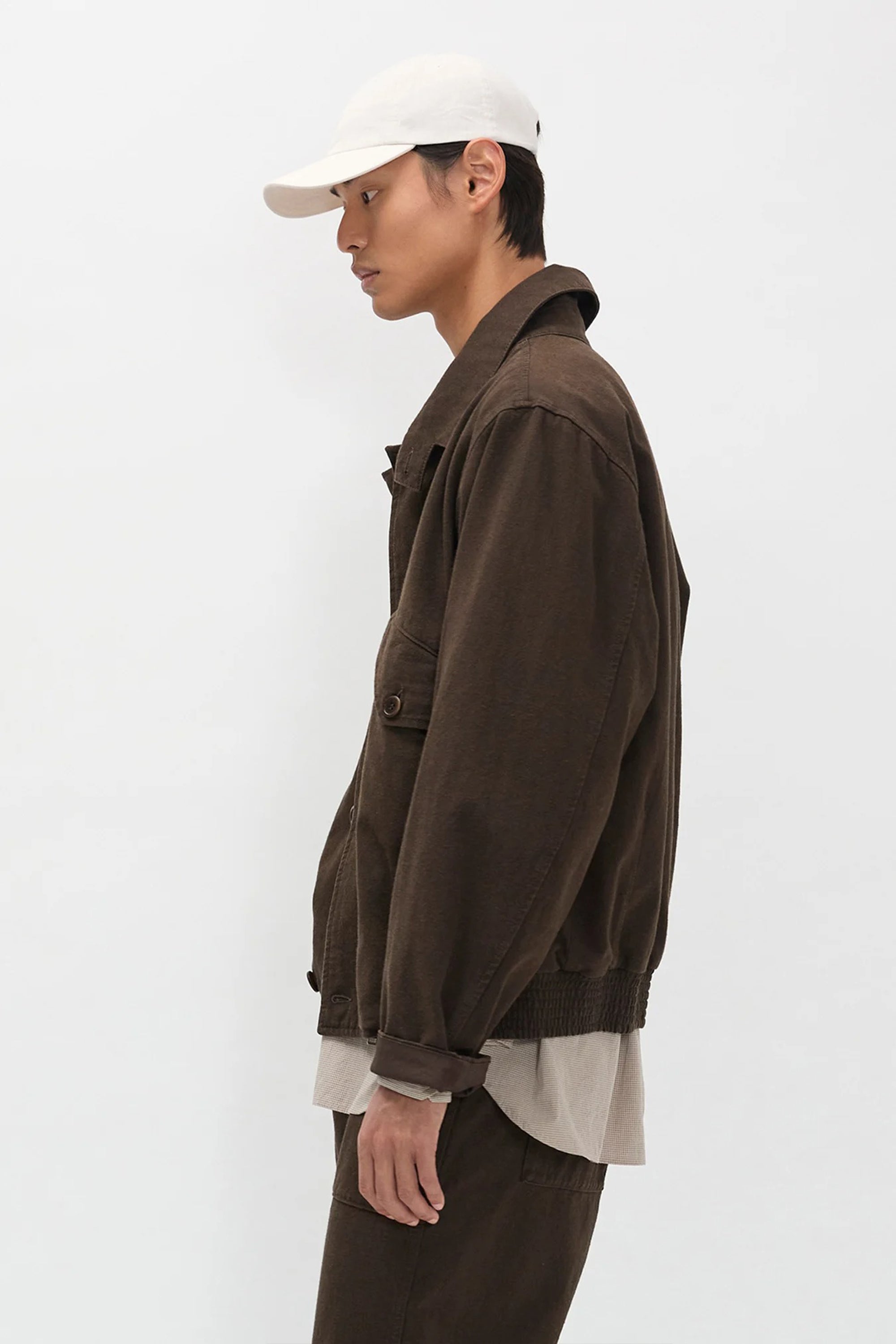 Vandel Herringbone Twill Flight Jacket Delicioso Brown_2