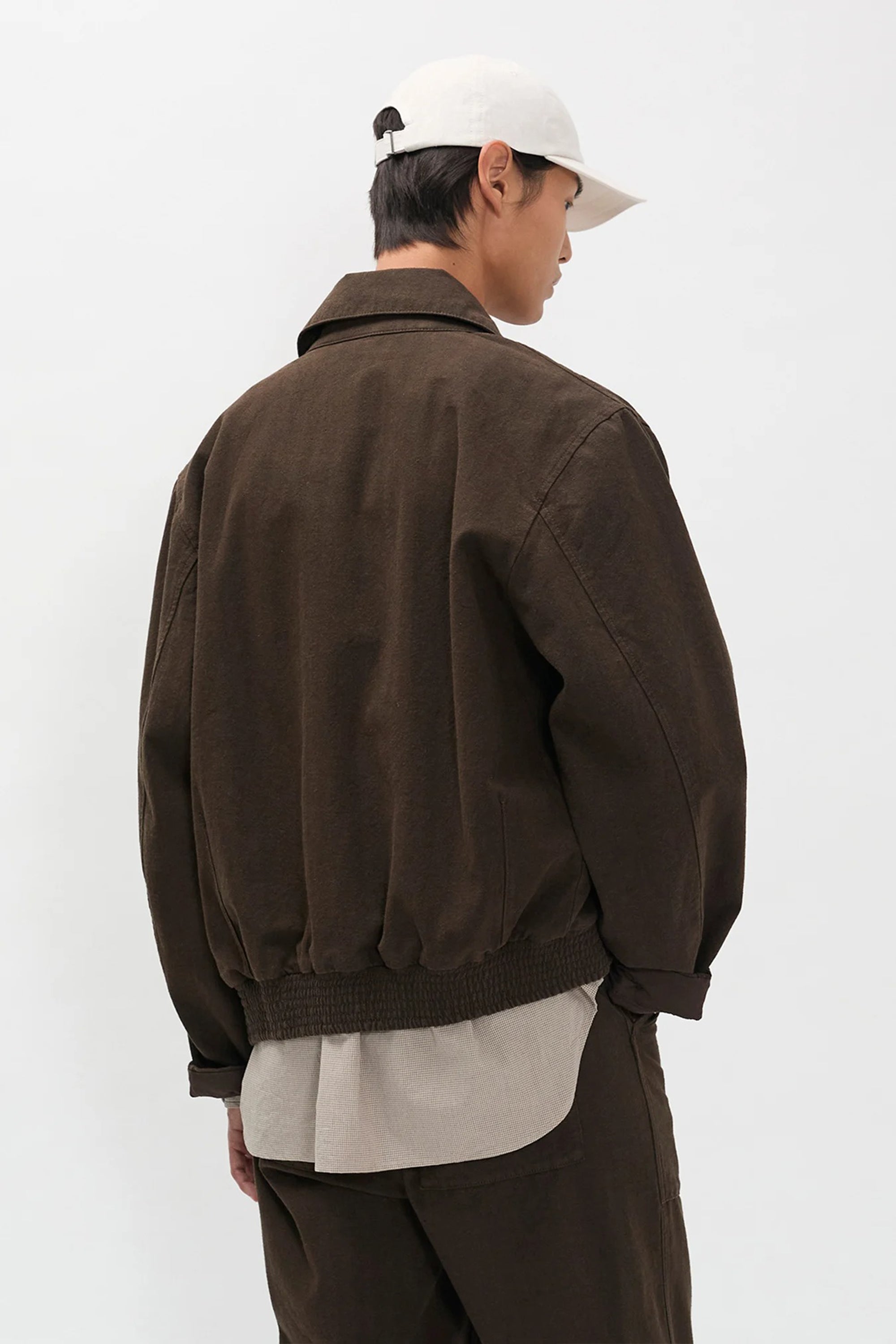 SPORTIVO [Vandel herringbone twill flight jacket delicioso brown]