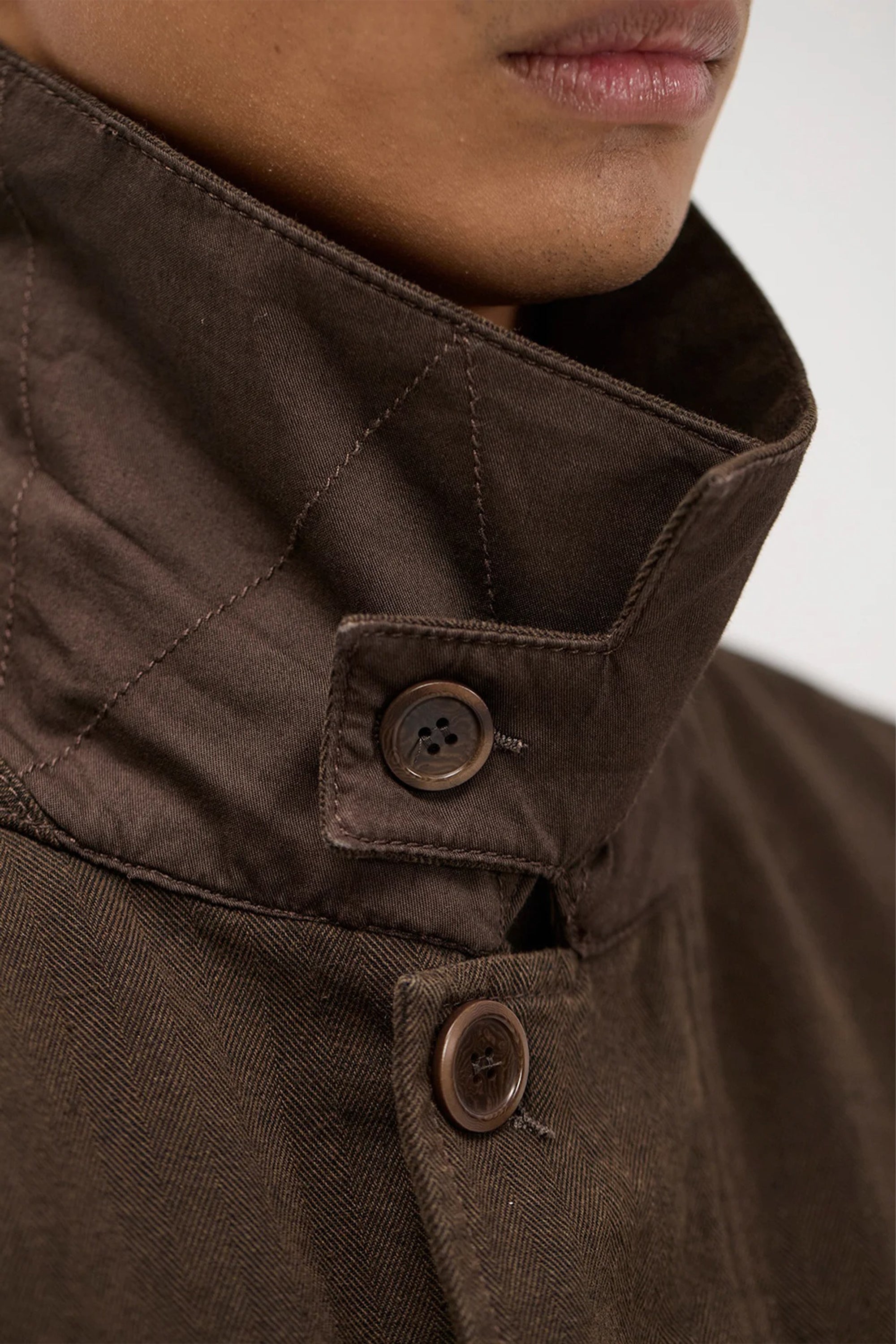 Vandel Herringbone Twill Flight Jacket Delicioso Brown_4
