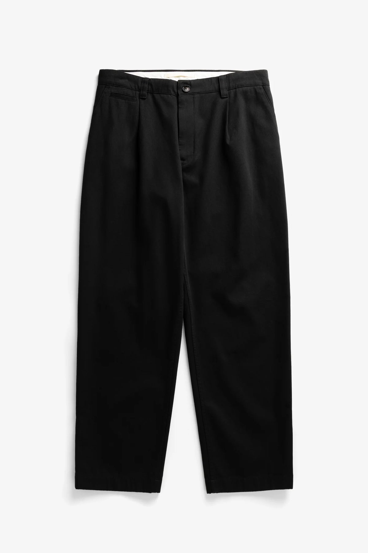 Volda Pleated Cotton Twill Trouser Beech Green_4