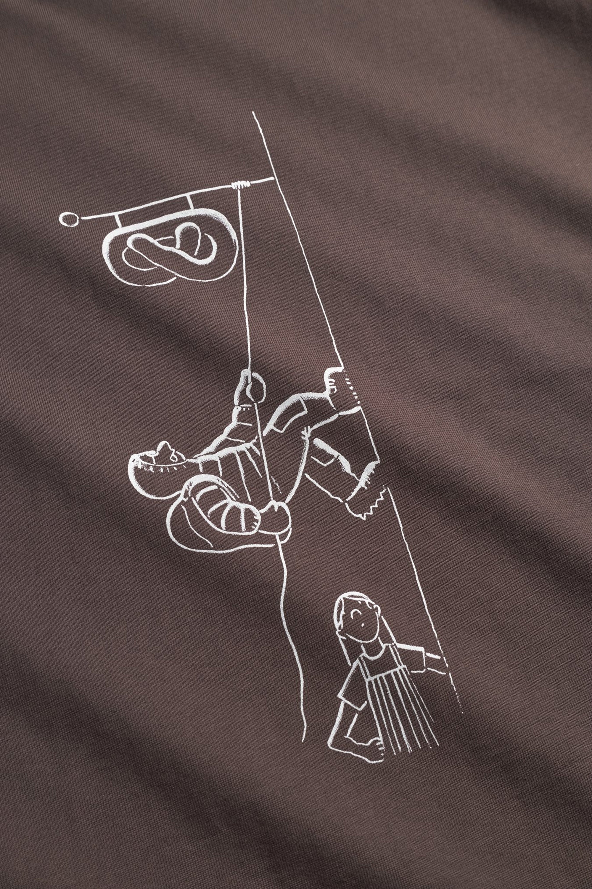 Norse x Daniel Frost Baker Ascent Print T-Shirt Seal Brown_6