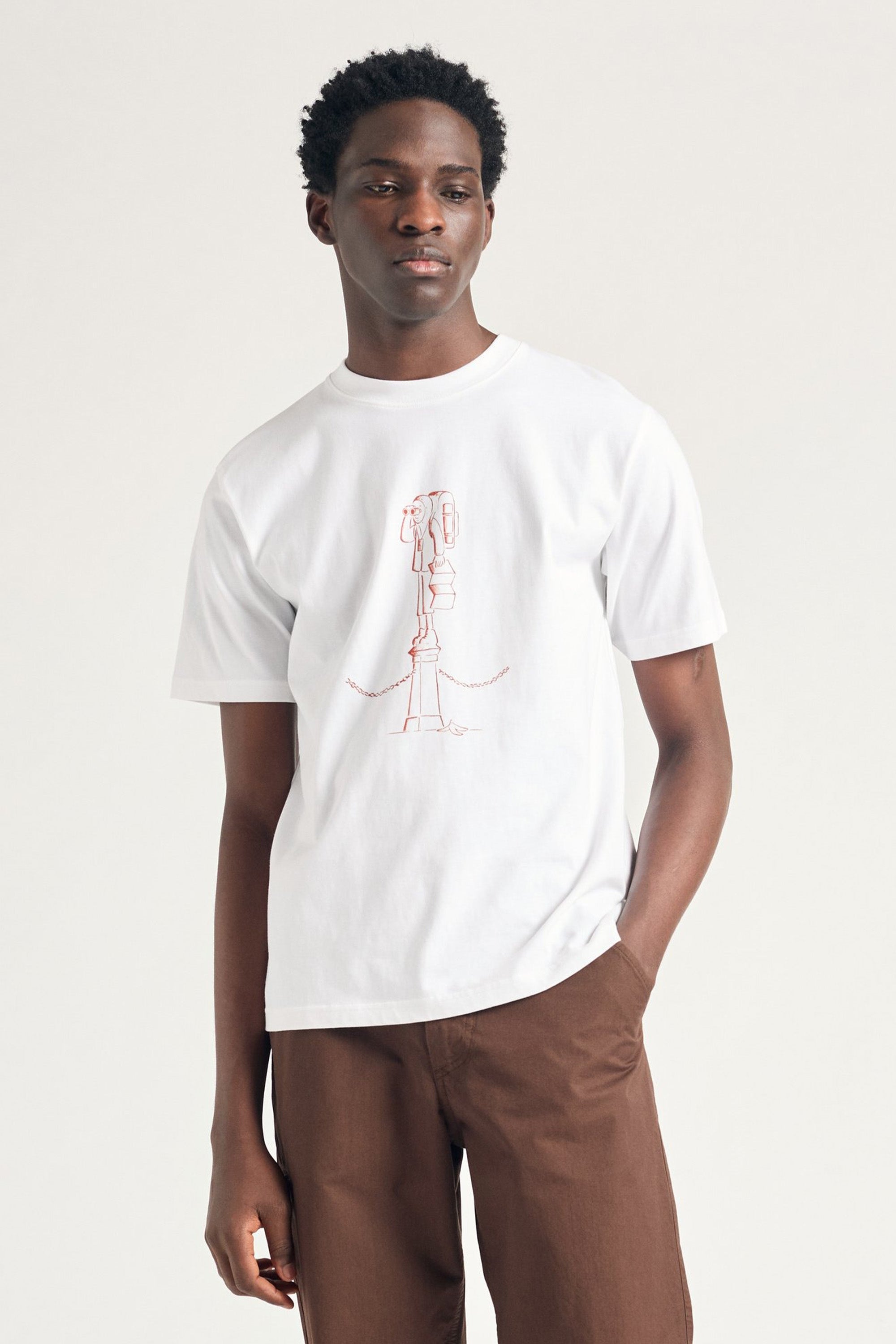 Norse x Daniel Frost Benchmark Print T-Shirt White_5